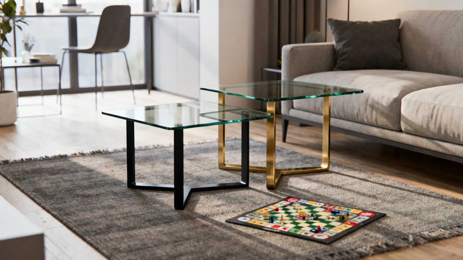 2. Glass Nesting Tables for Flexibility