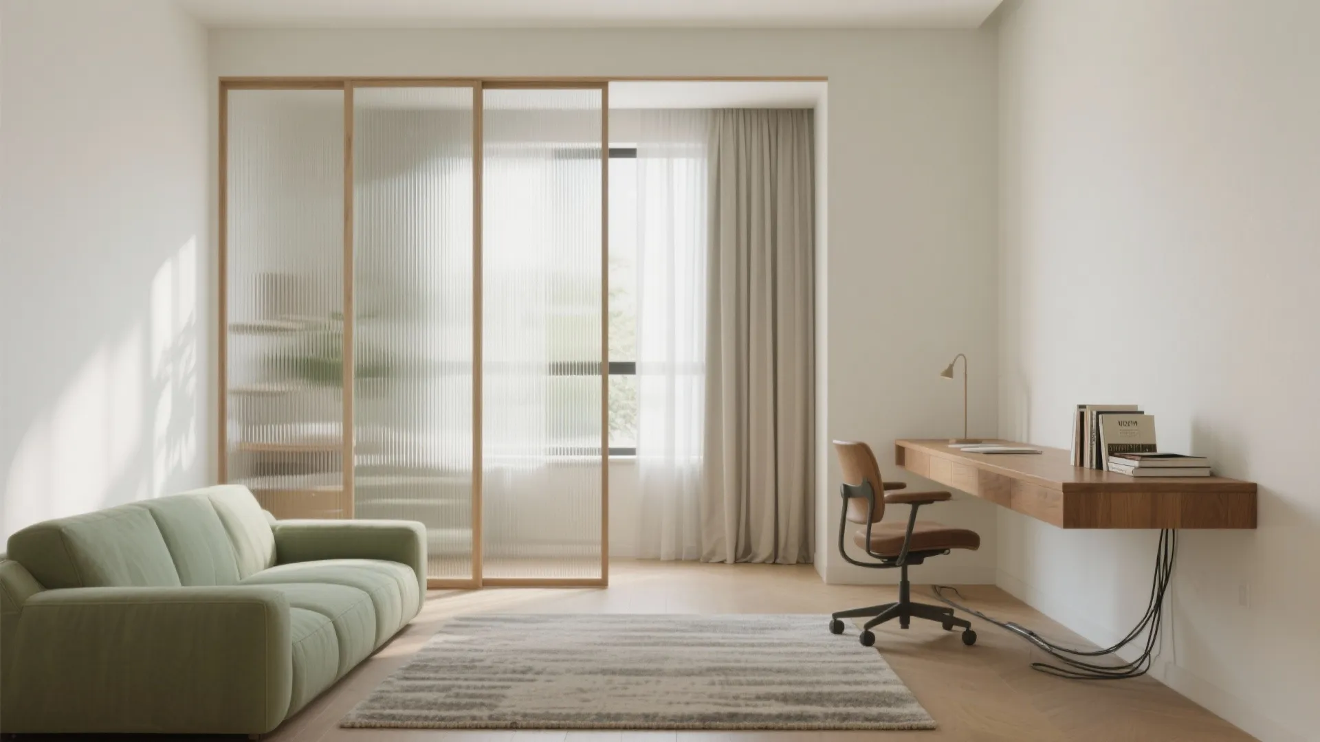 Glass partition and borrowed light