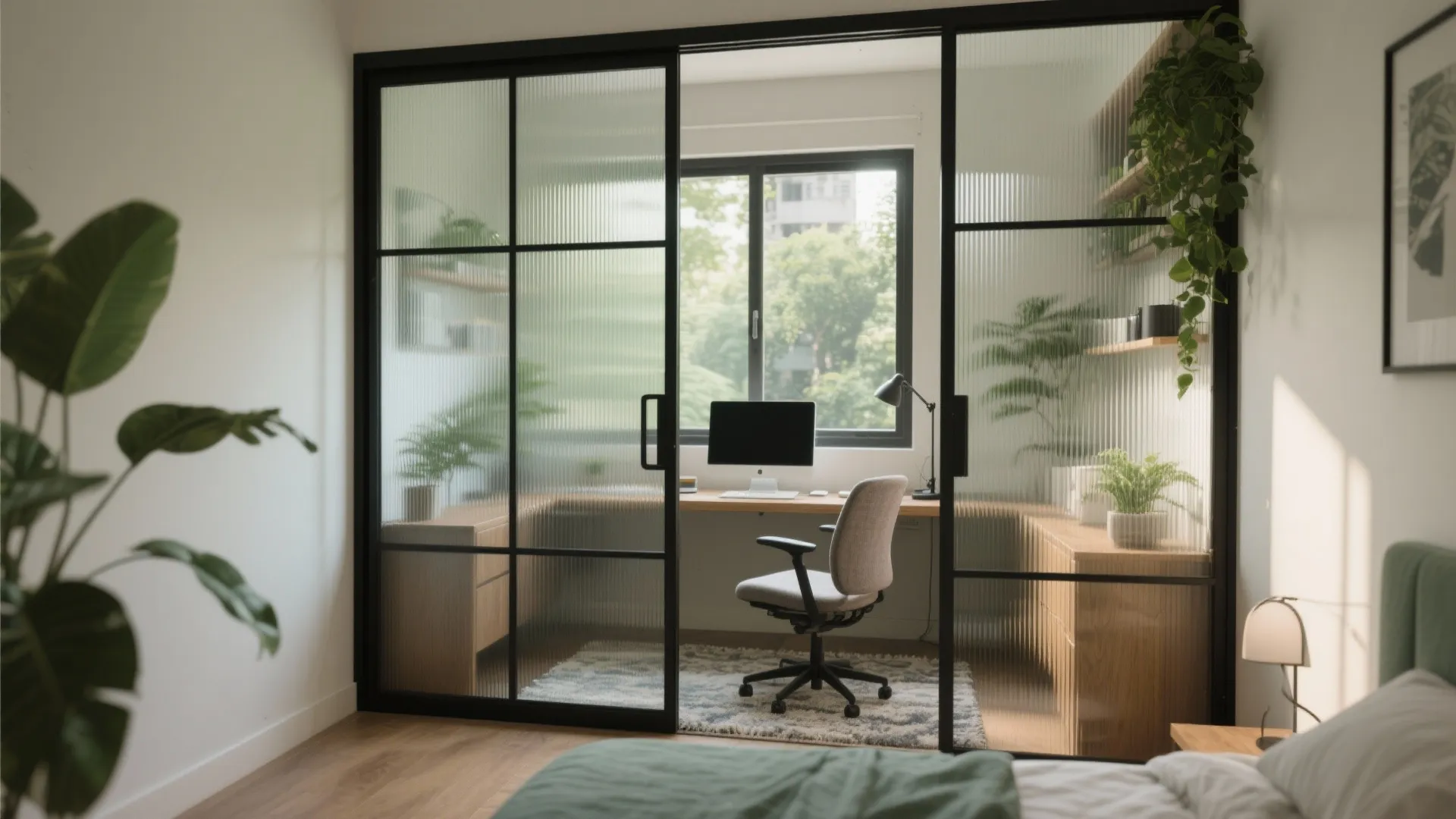Glass partitions for a brighter home office