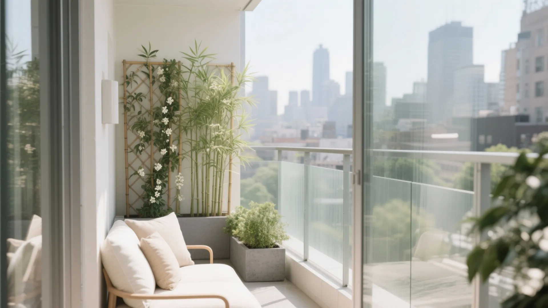 Glass railings and bright palettes for openness