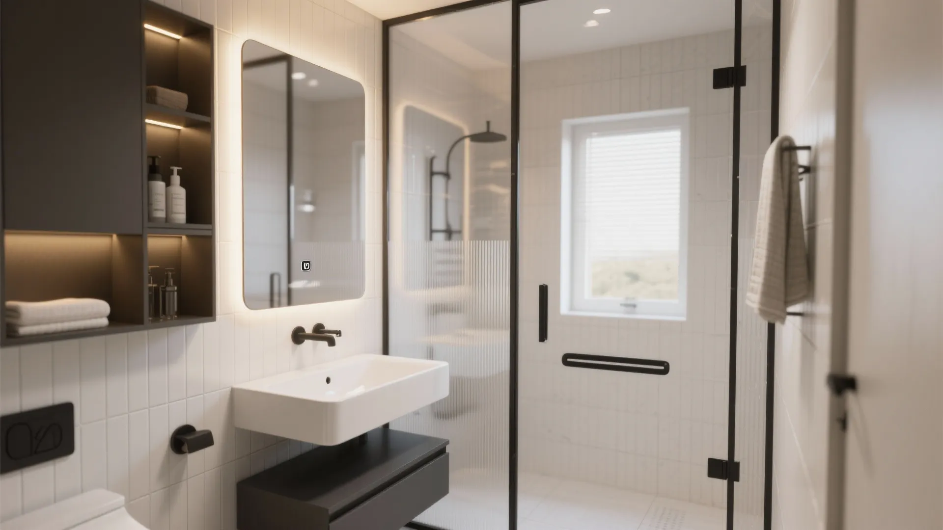 Glass and Openness for Small Bathrooms