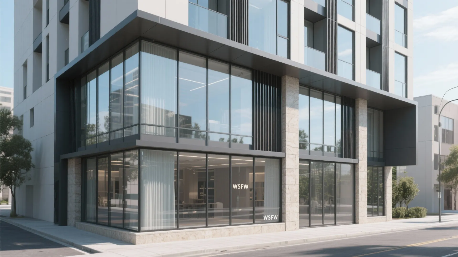 Glass-Forward Facades with Deep Overhangs