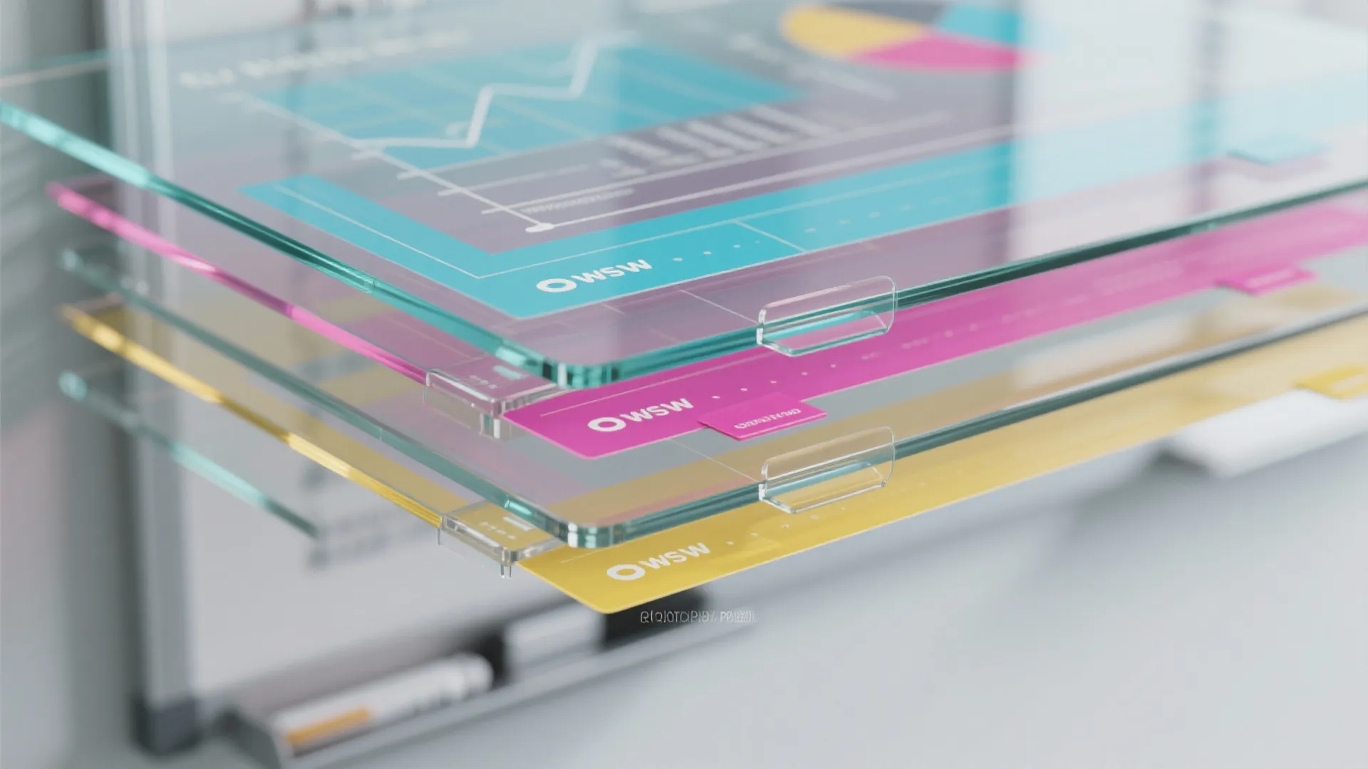 Glass Whiteboard + Transparent Chart Overlays