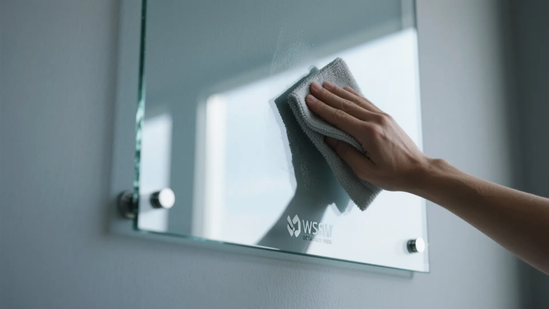 4. Glass overlay on painted wall (premium wipeability)