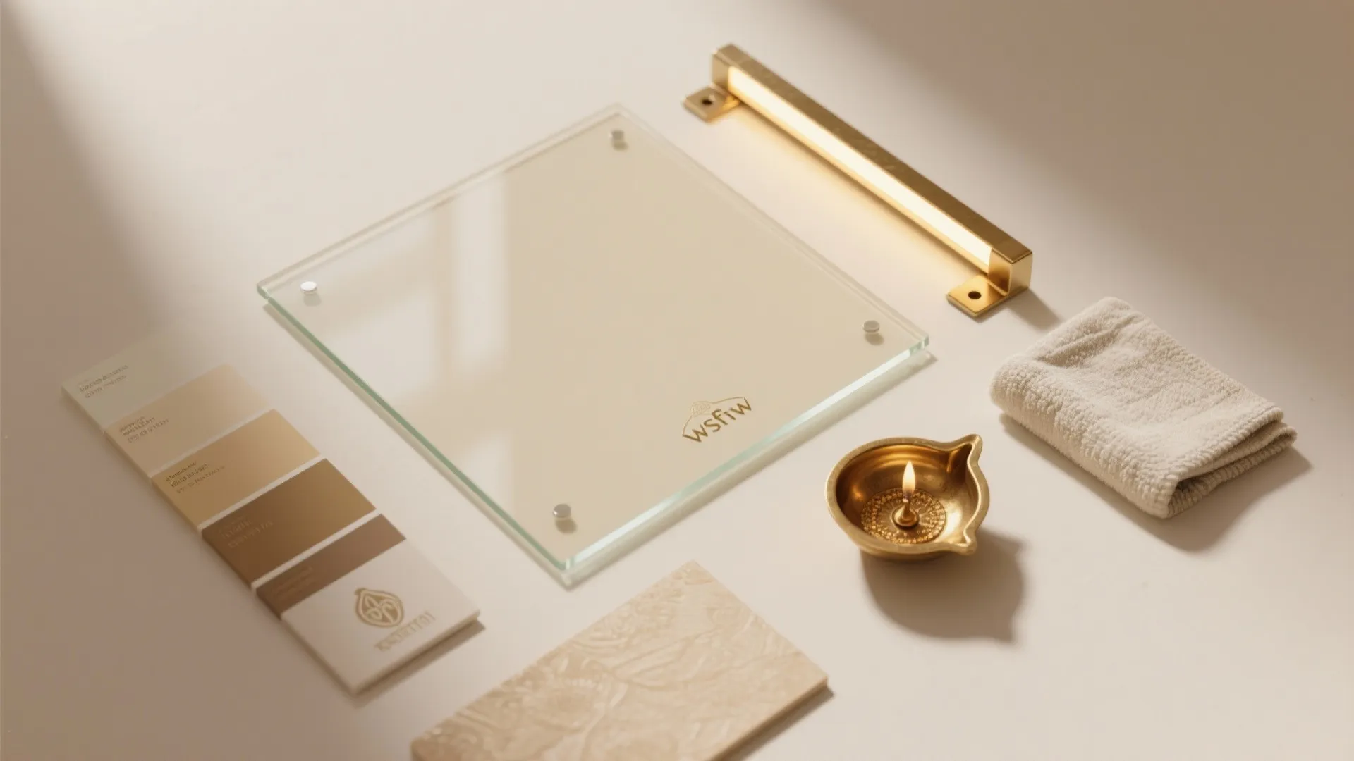 Serene Glass and Paint Accent Wall