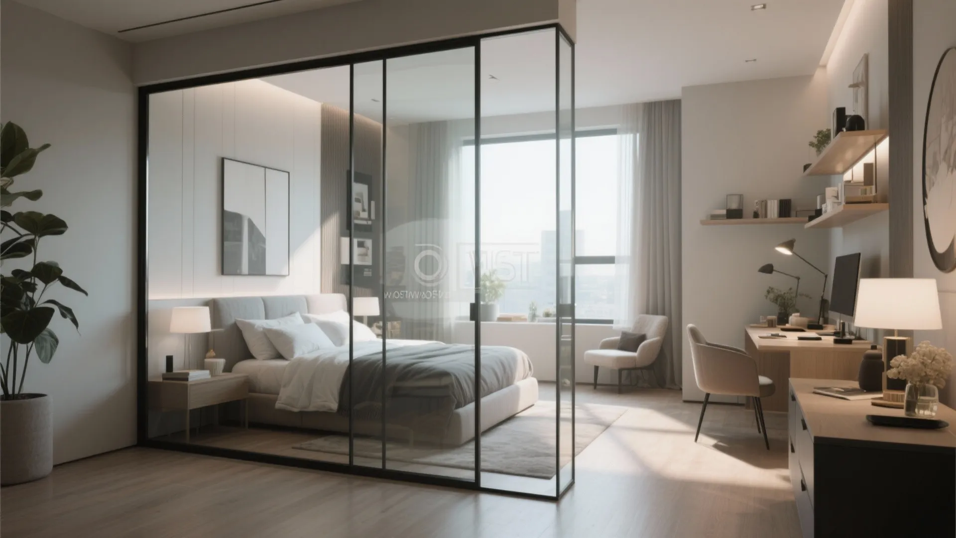 Glass Panel Between Zones