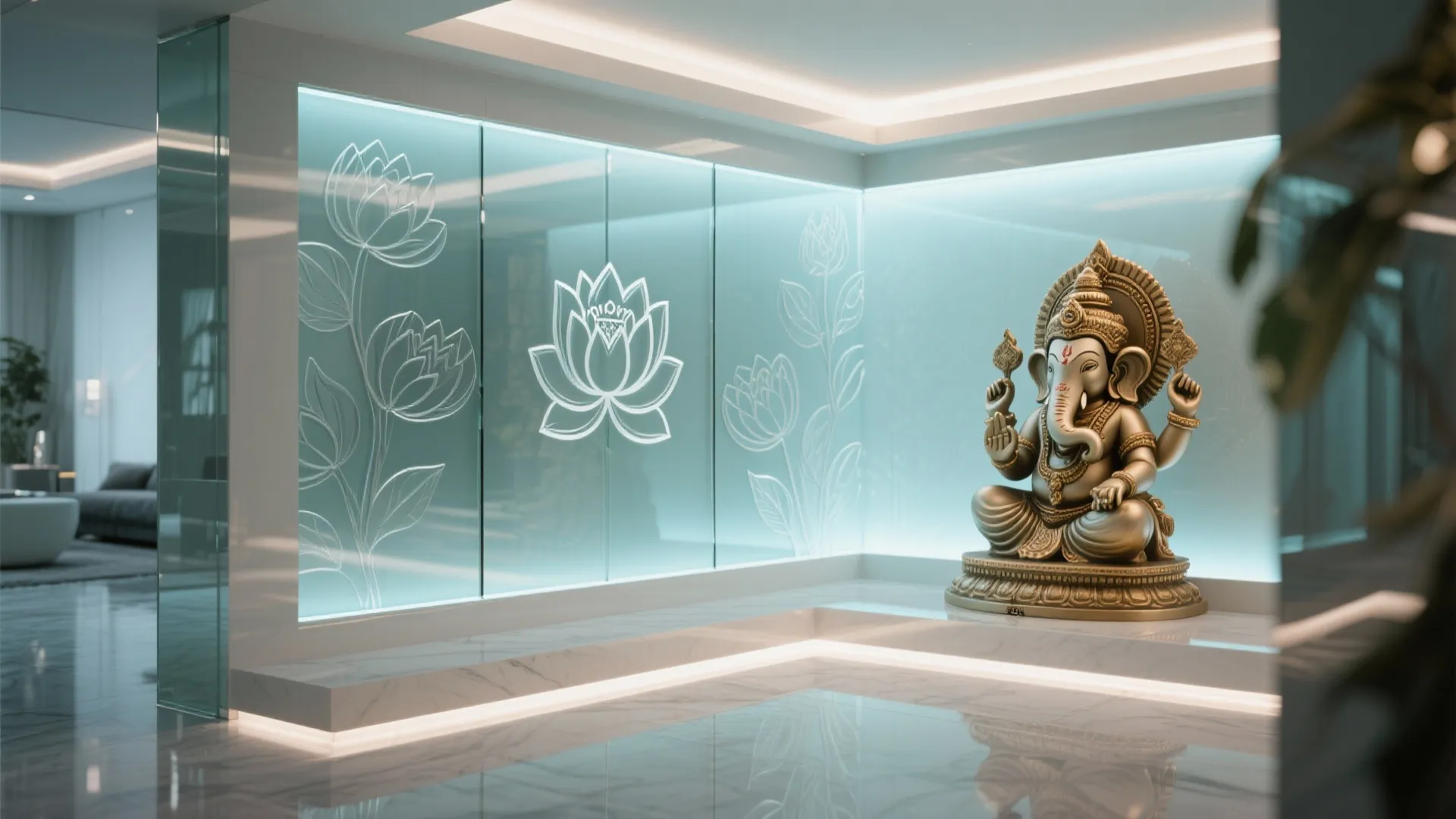 Glass-Back Panel For a Modern Touch