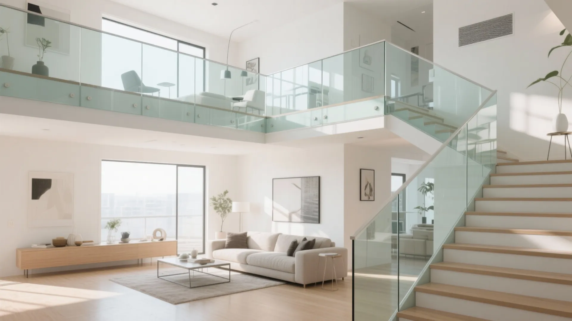 2. Glass Panel Railings