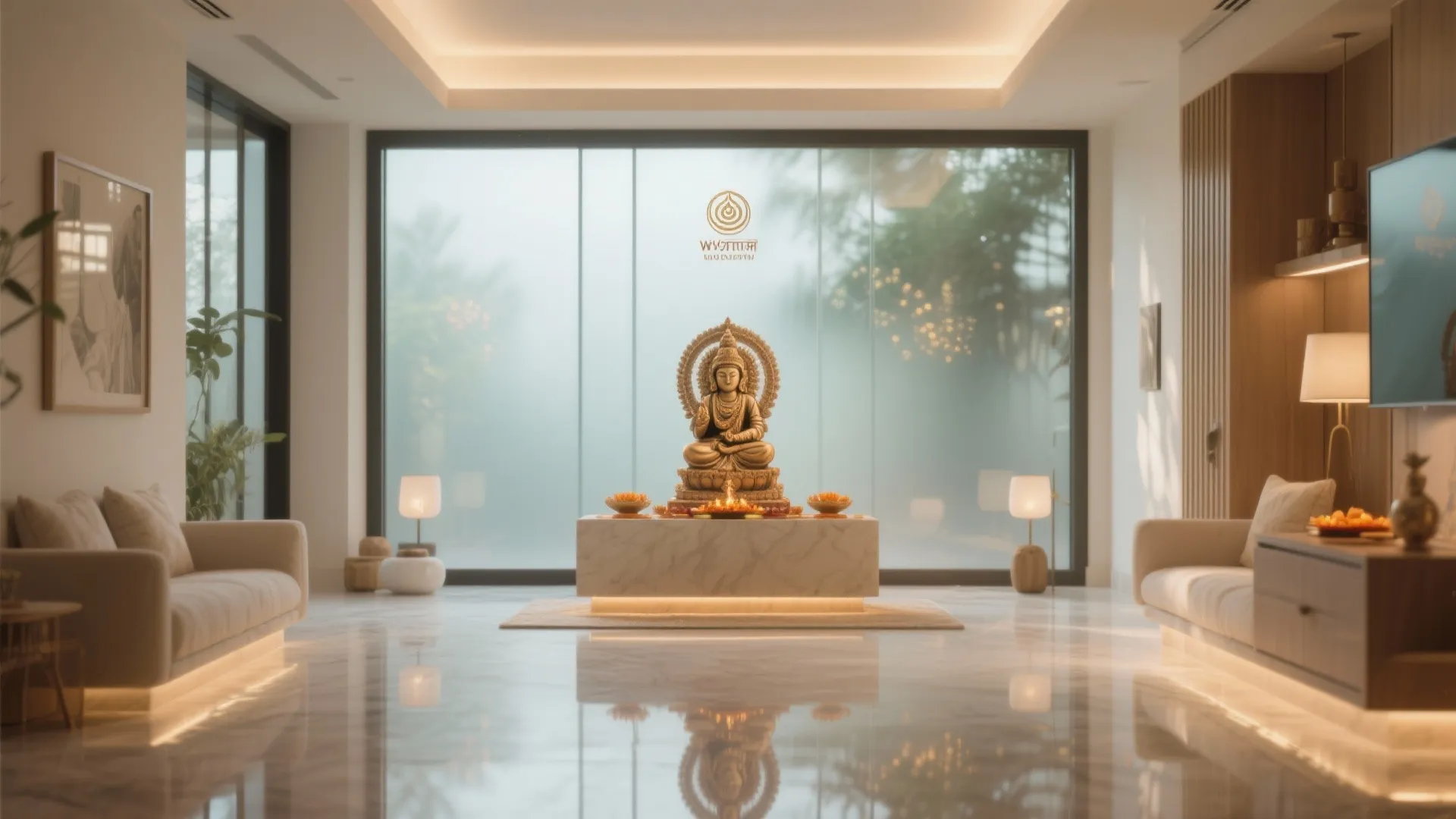 2. Glass‑Panel Backdrop