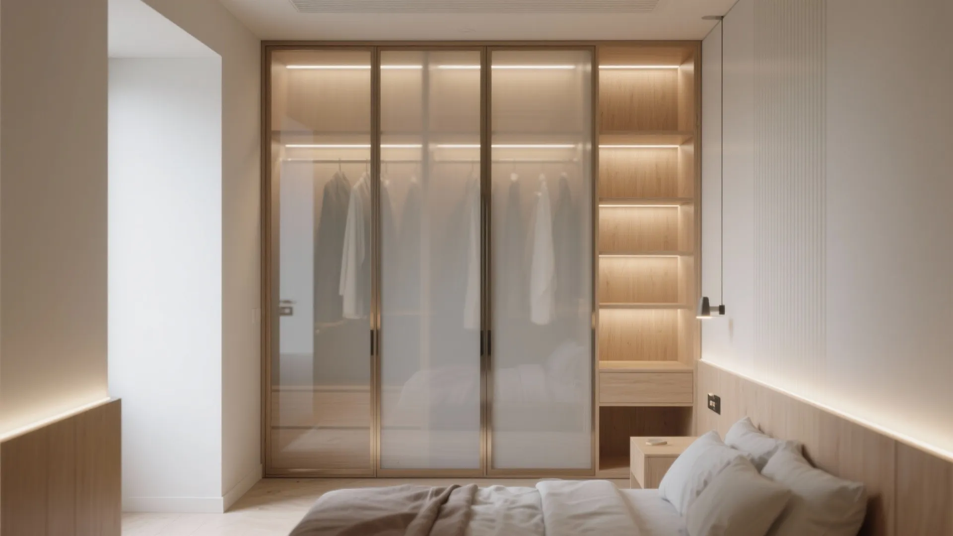 Glass-Panel Modern Almari