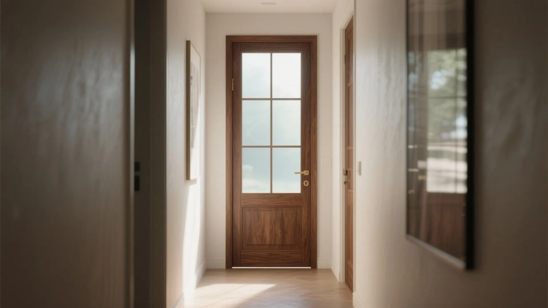 Glass Paneled Wooden Doors