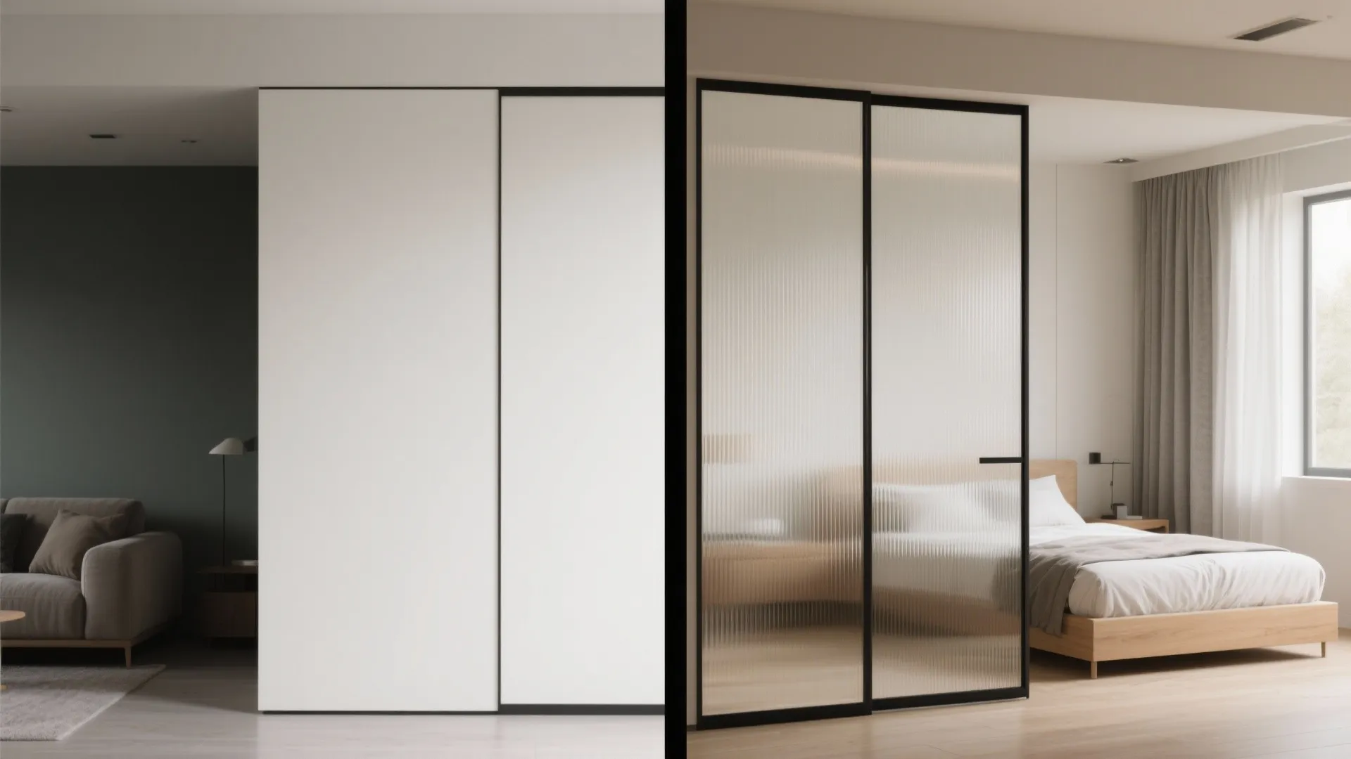 Light-Passing Glass Partition + Pale Palette