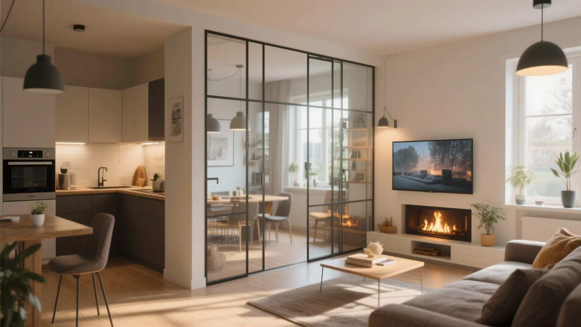 Glass Partition for Open Plan