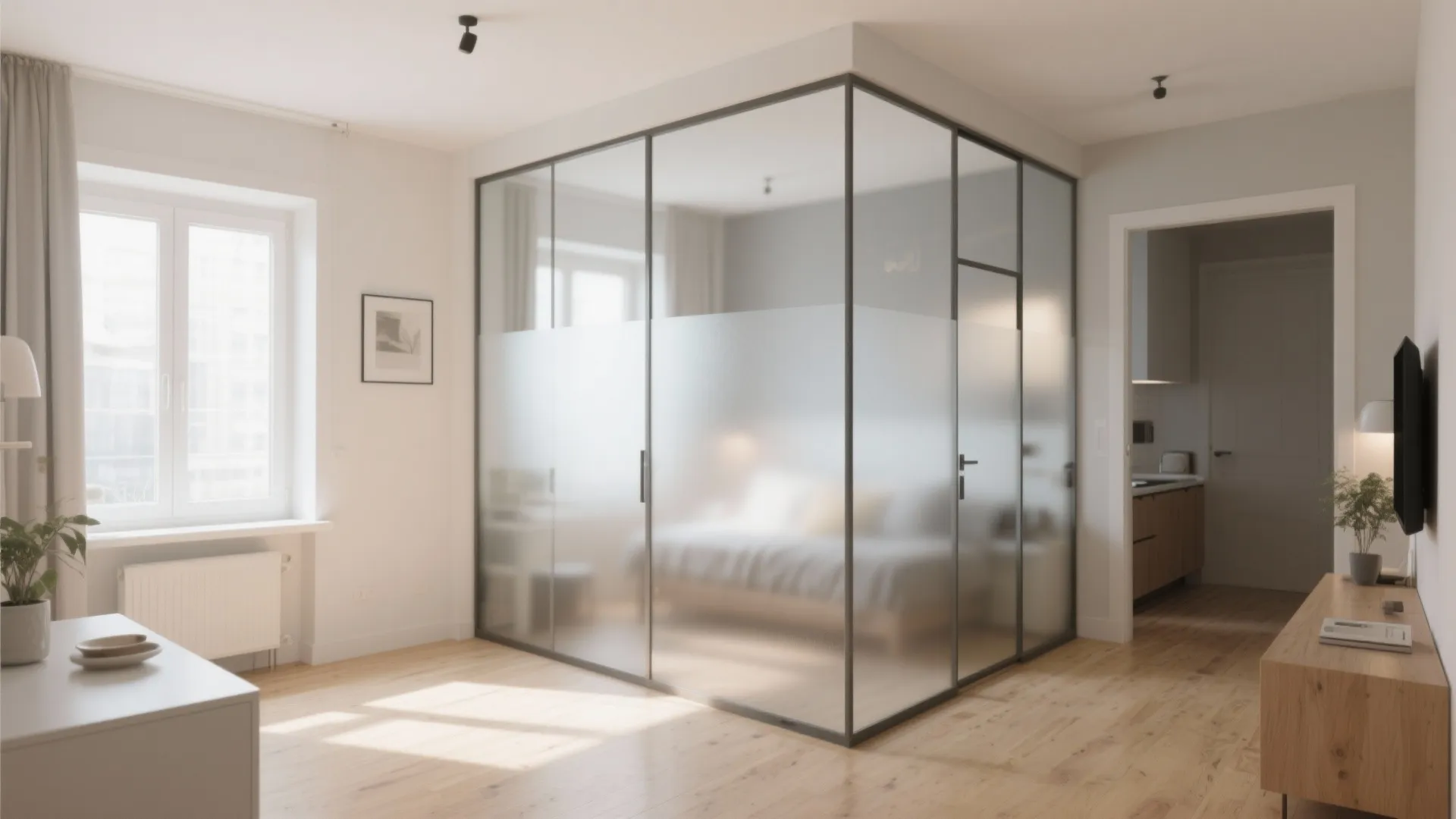 Glass Partition for Light Flow