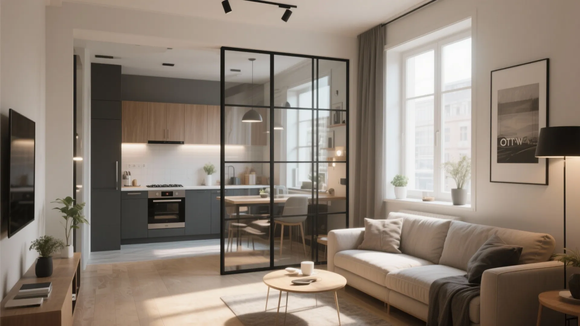 Glass Partitions for Light Flow