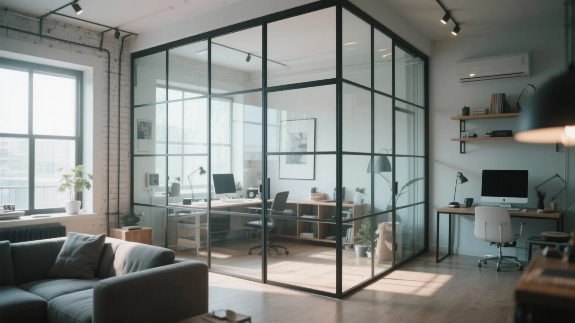 7. Glass partitions for subtle separation