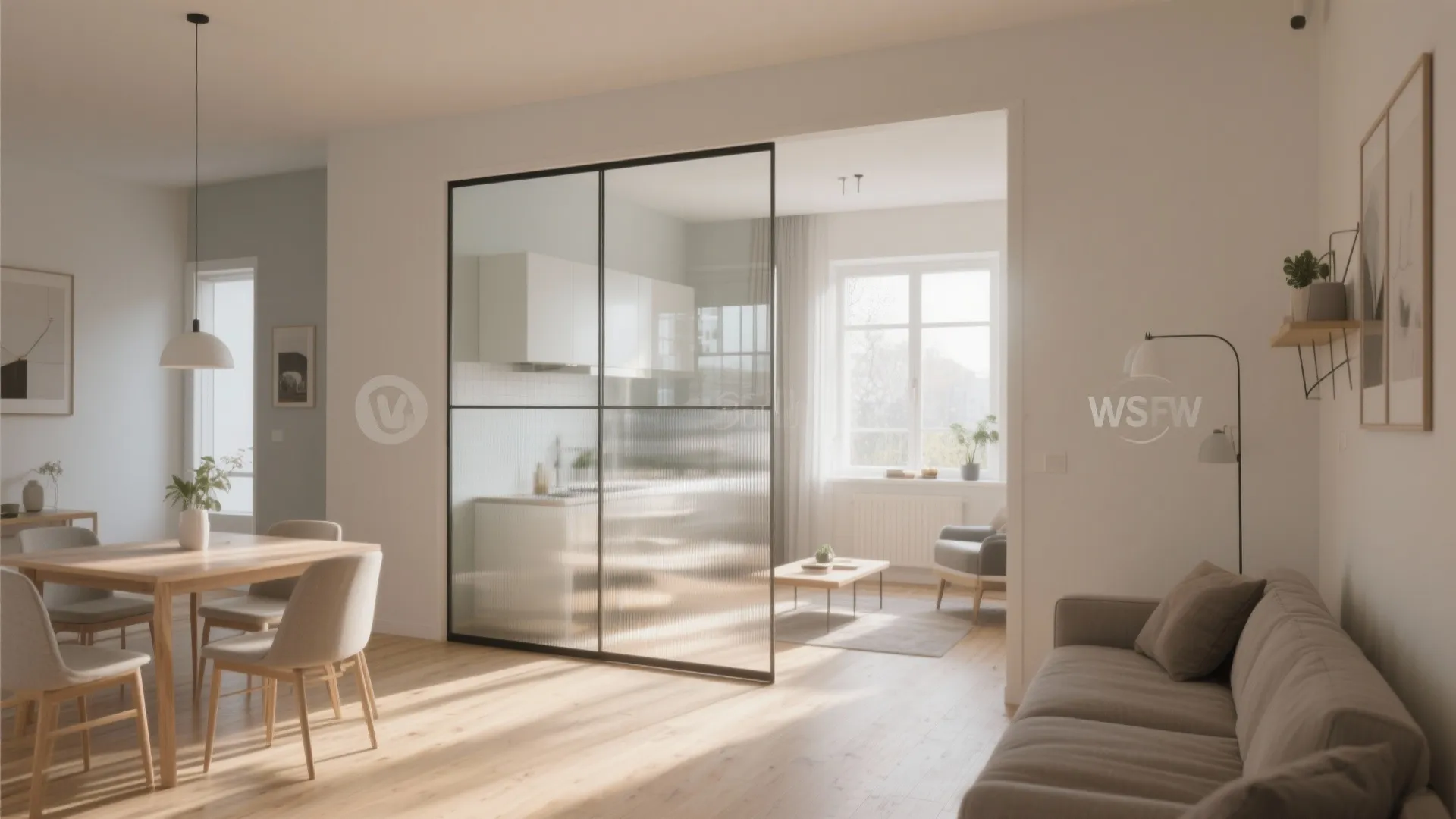 Glass Partition for Light Flow