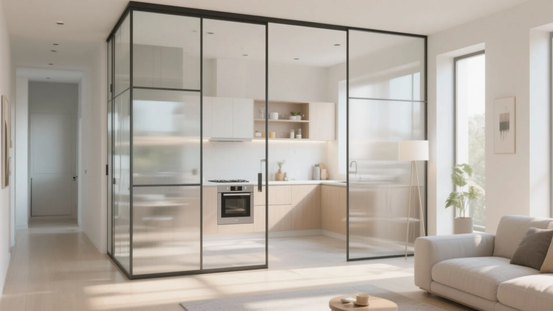 Glass Partitions for an Open Feel