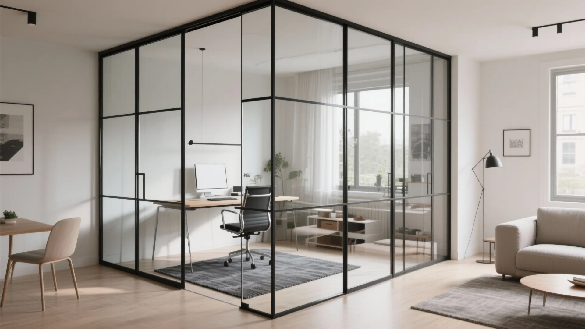 3. Glass Partition for Visual Openness and Acoustic Control