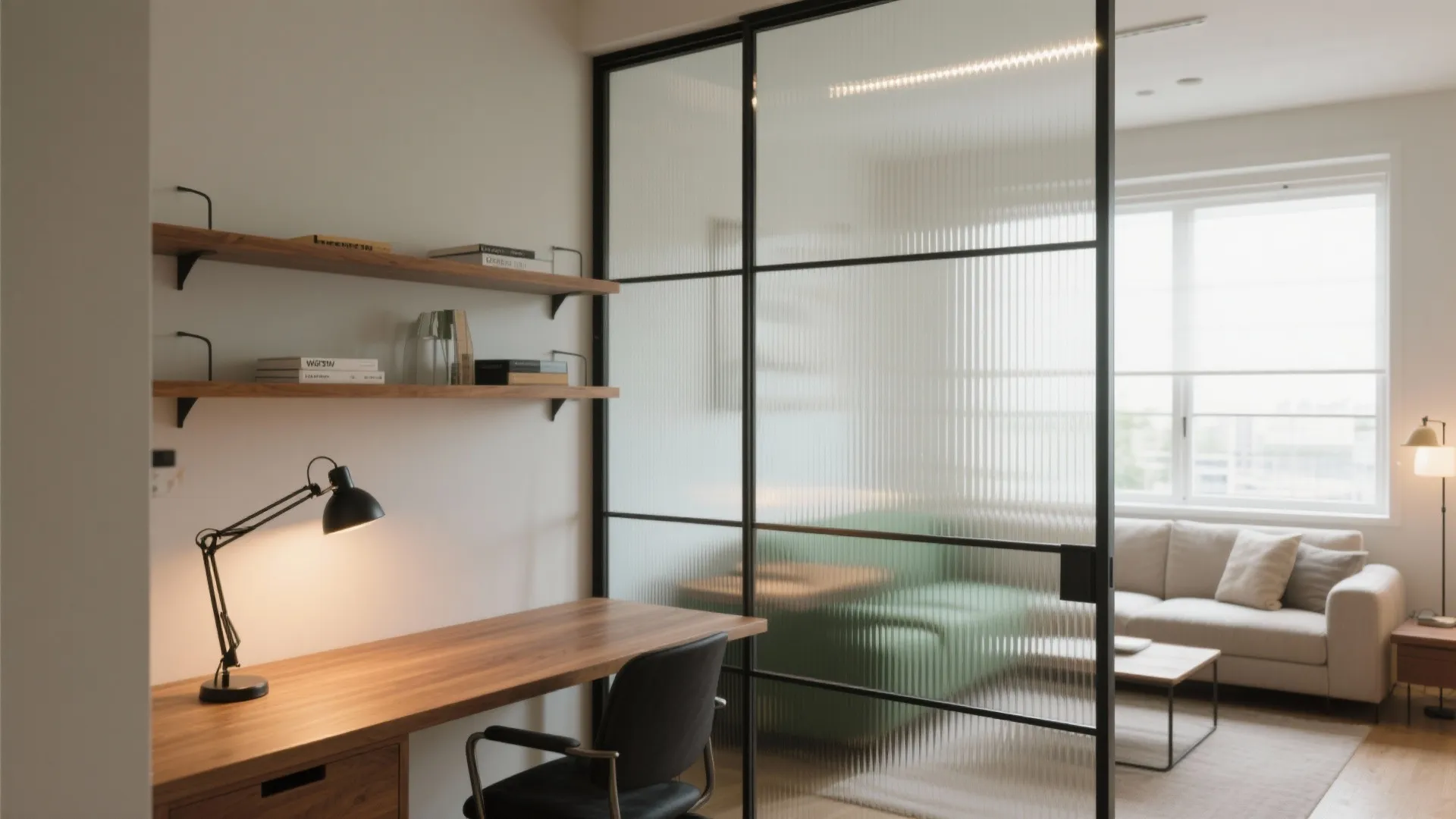 Glass Partitions to Borrow Light (and Keep Distractions Out)