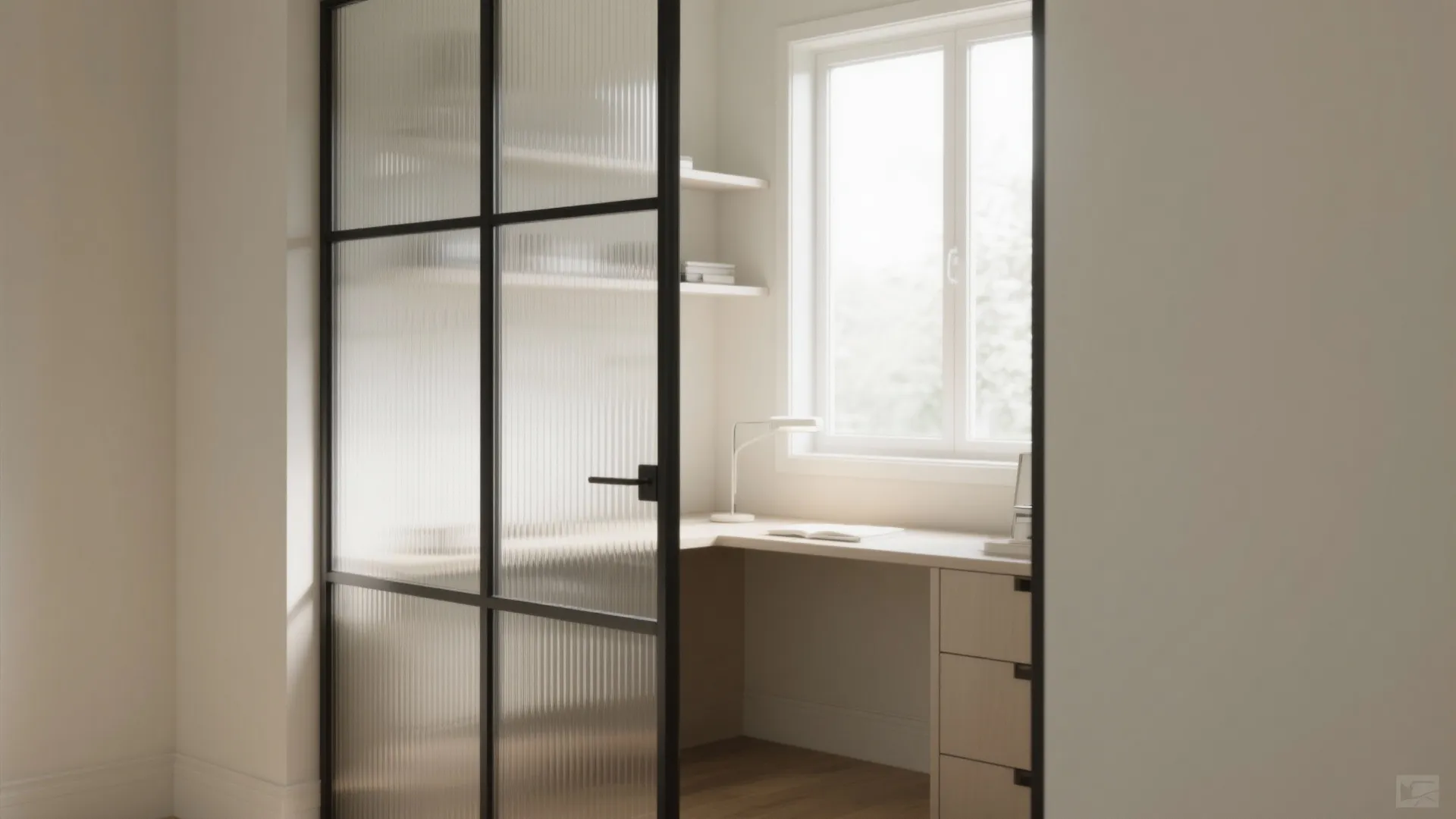 Transparent Partitions and Glossy Surfaces for a Brighter Feel