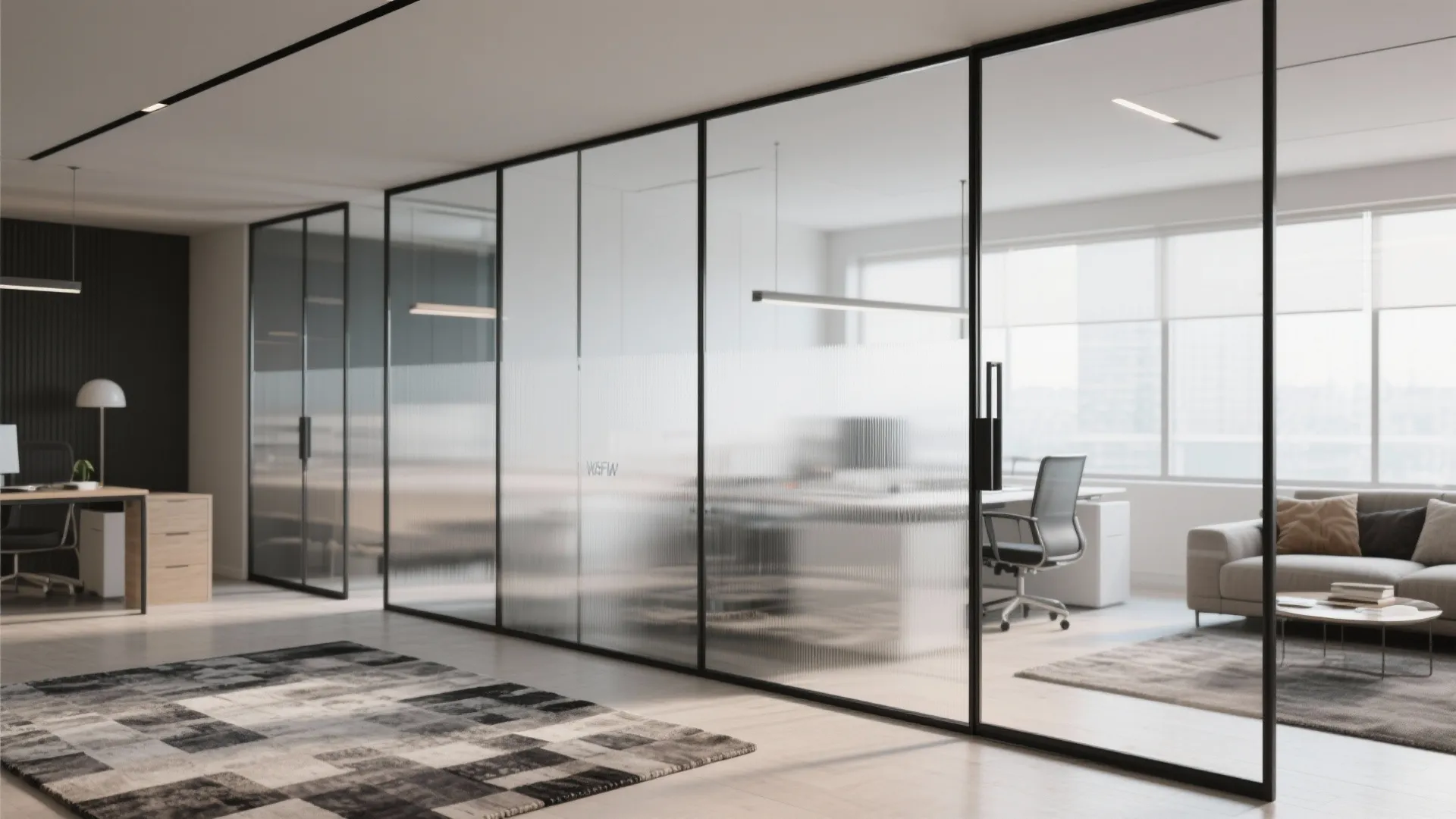 4. Glass partition to separate without closing off