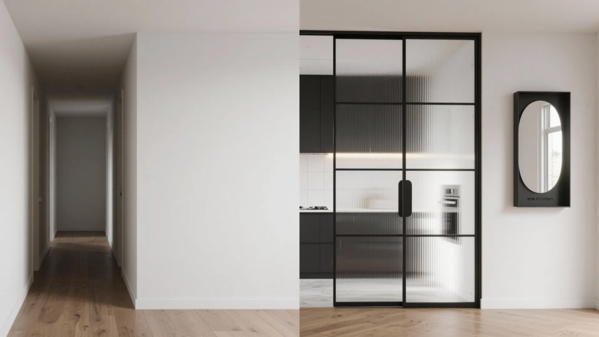 Glass Partitions and Reflective Surfaces to Borrow Light