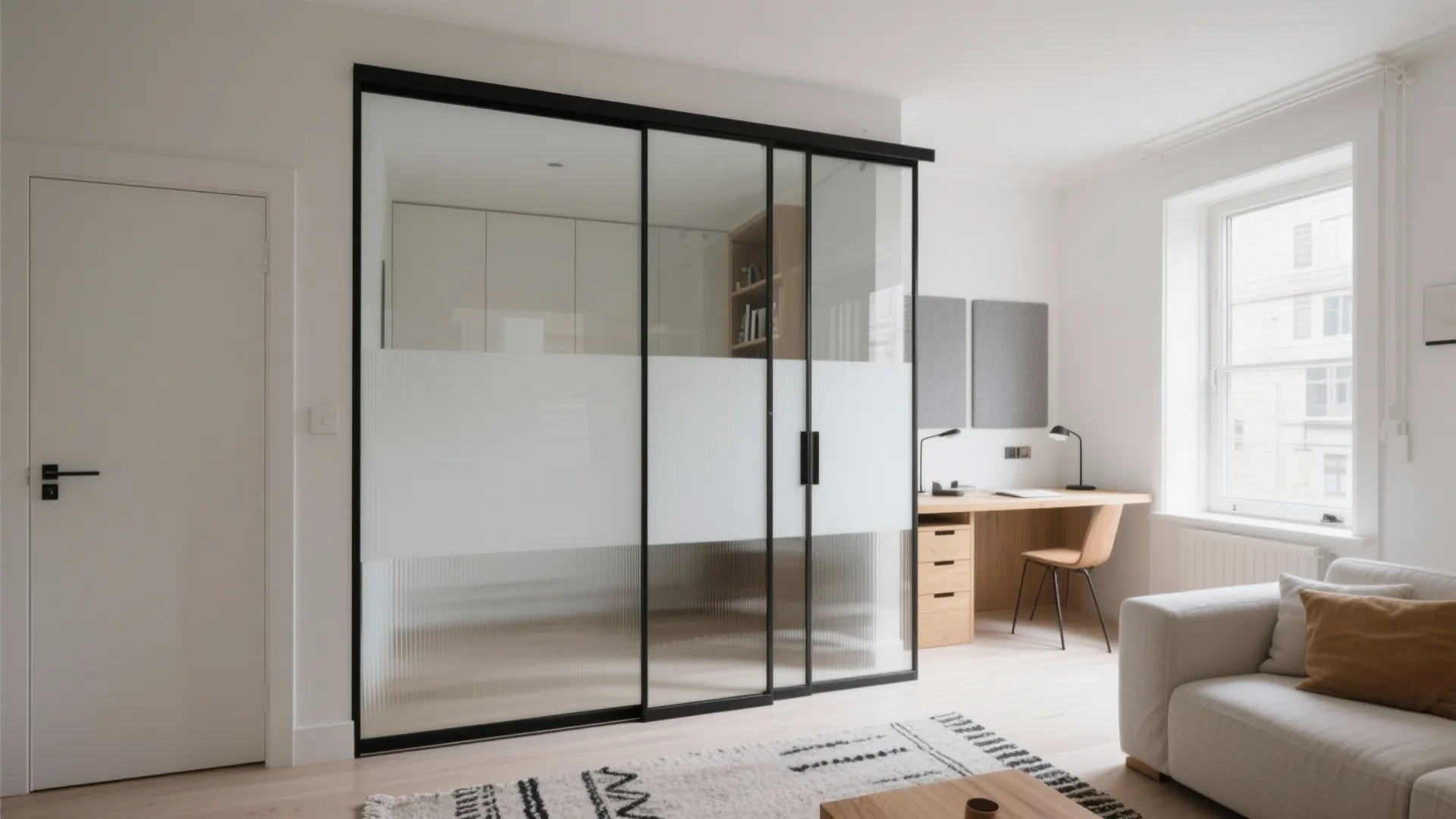 Glass partitions for light-filled quiet zones