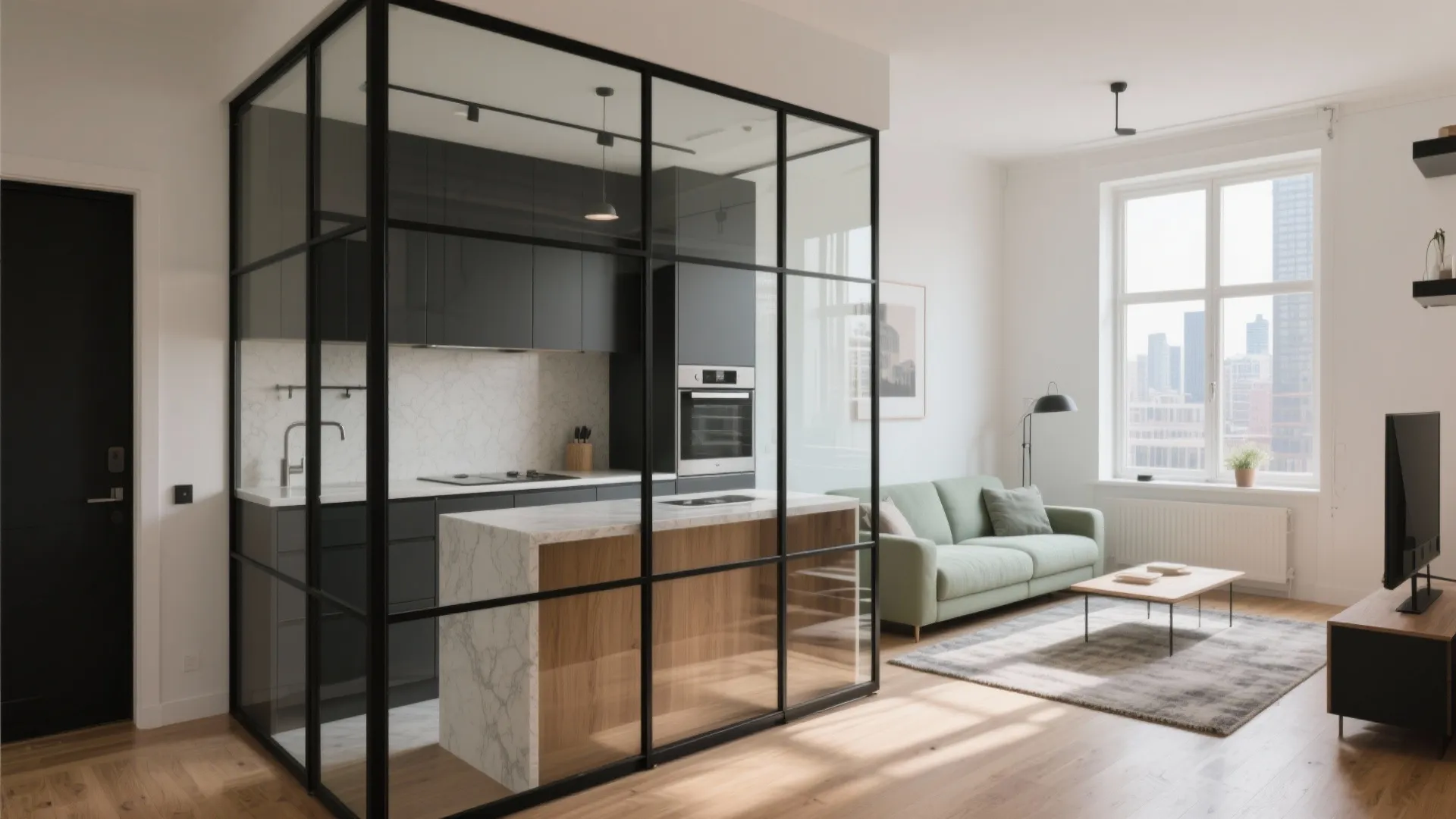 Framed Glass Partitions: Clear but Defined