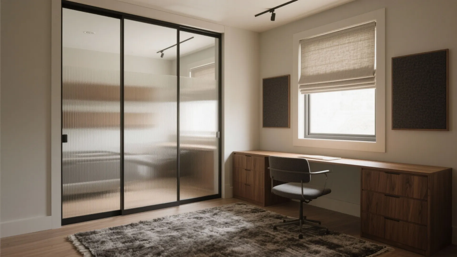 Borrowed Light with Glass, Kept Quiet with Soft Finishes