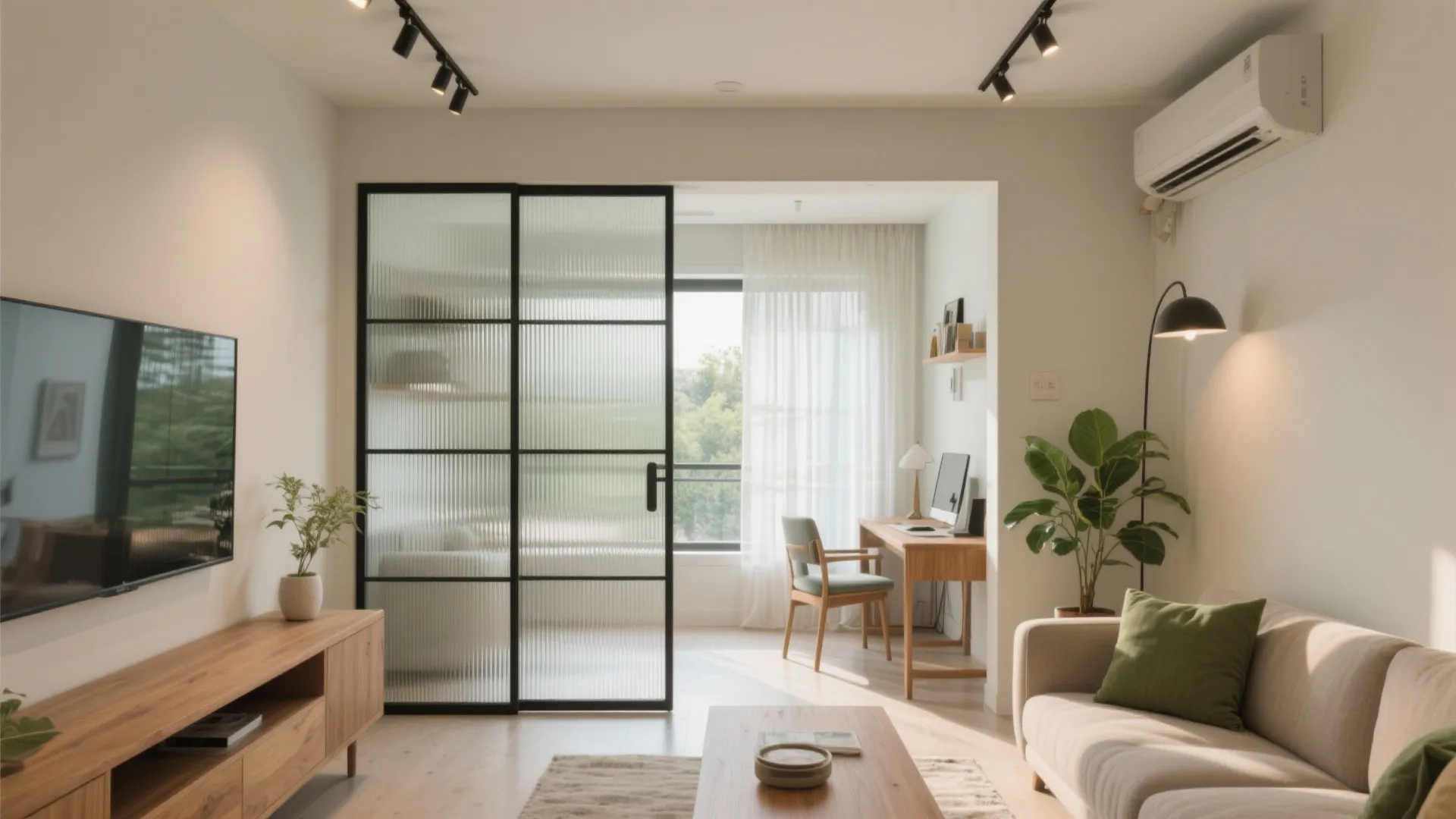 Glass partitions for brighter, bigger-feeling rooms