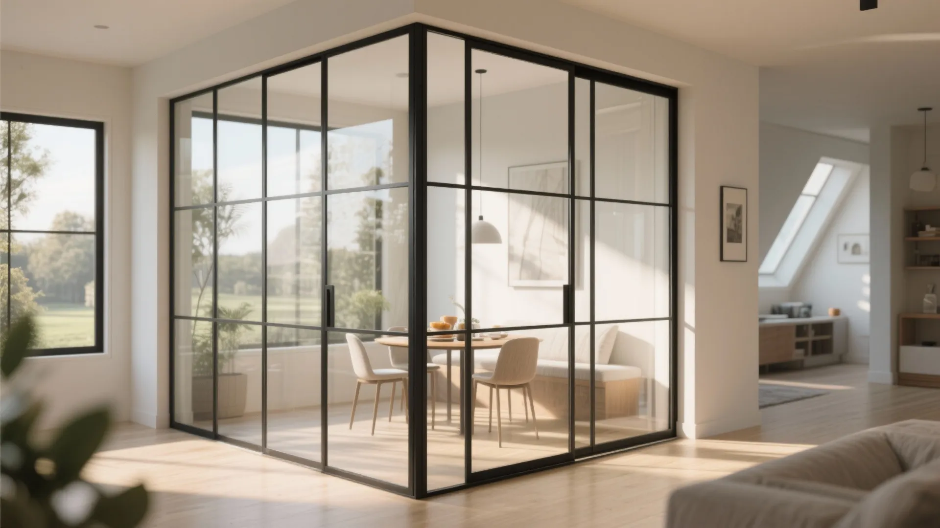 5. Zone with glass partitions and visuals