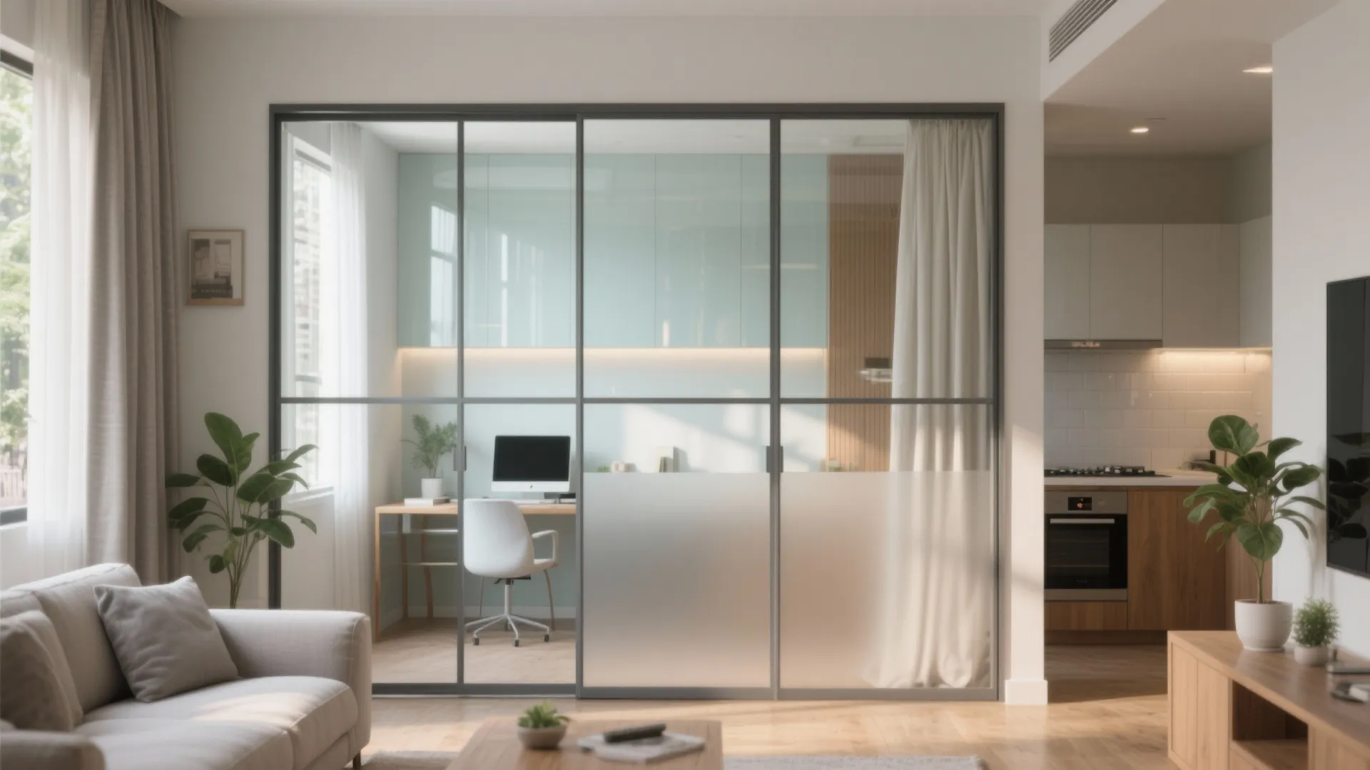 2) Glass that adds light without losing privacy (backsplashes and partitions)