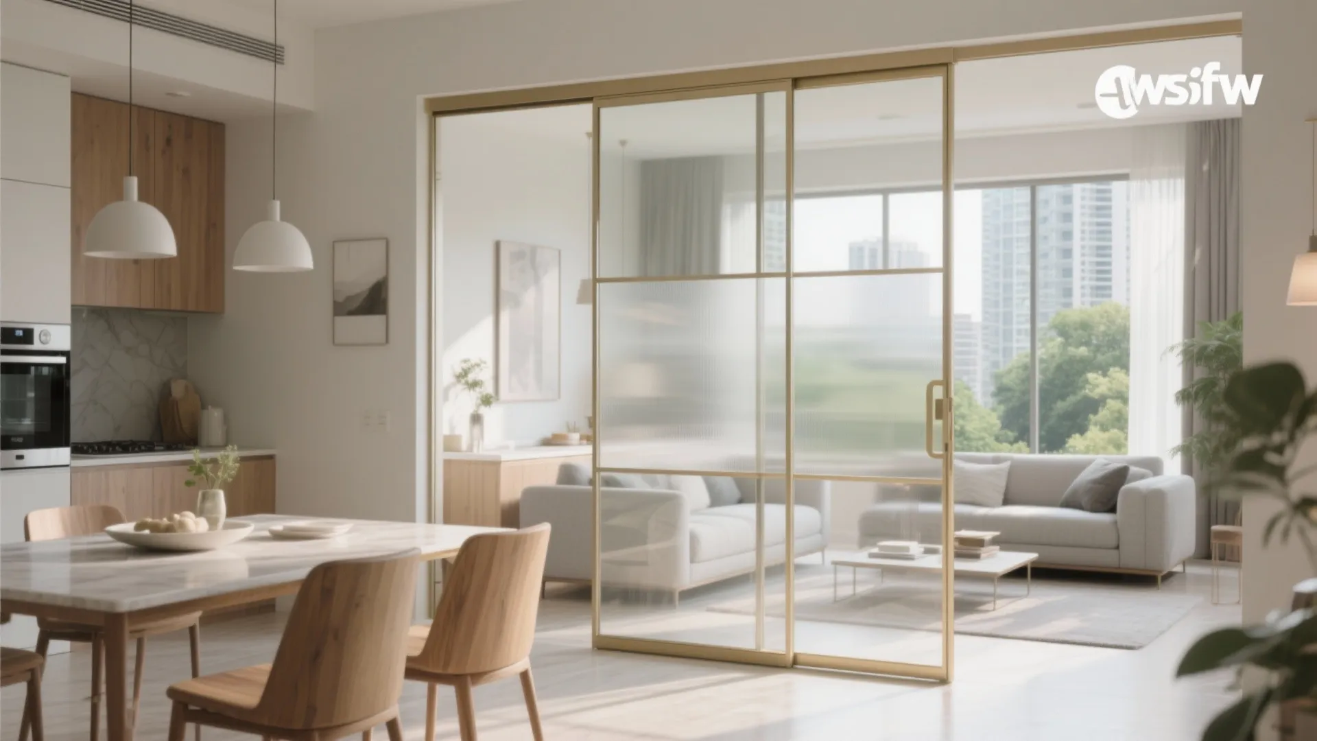 Light Glass Partitions and Pocket Doors