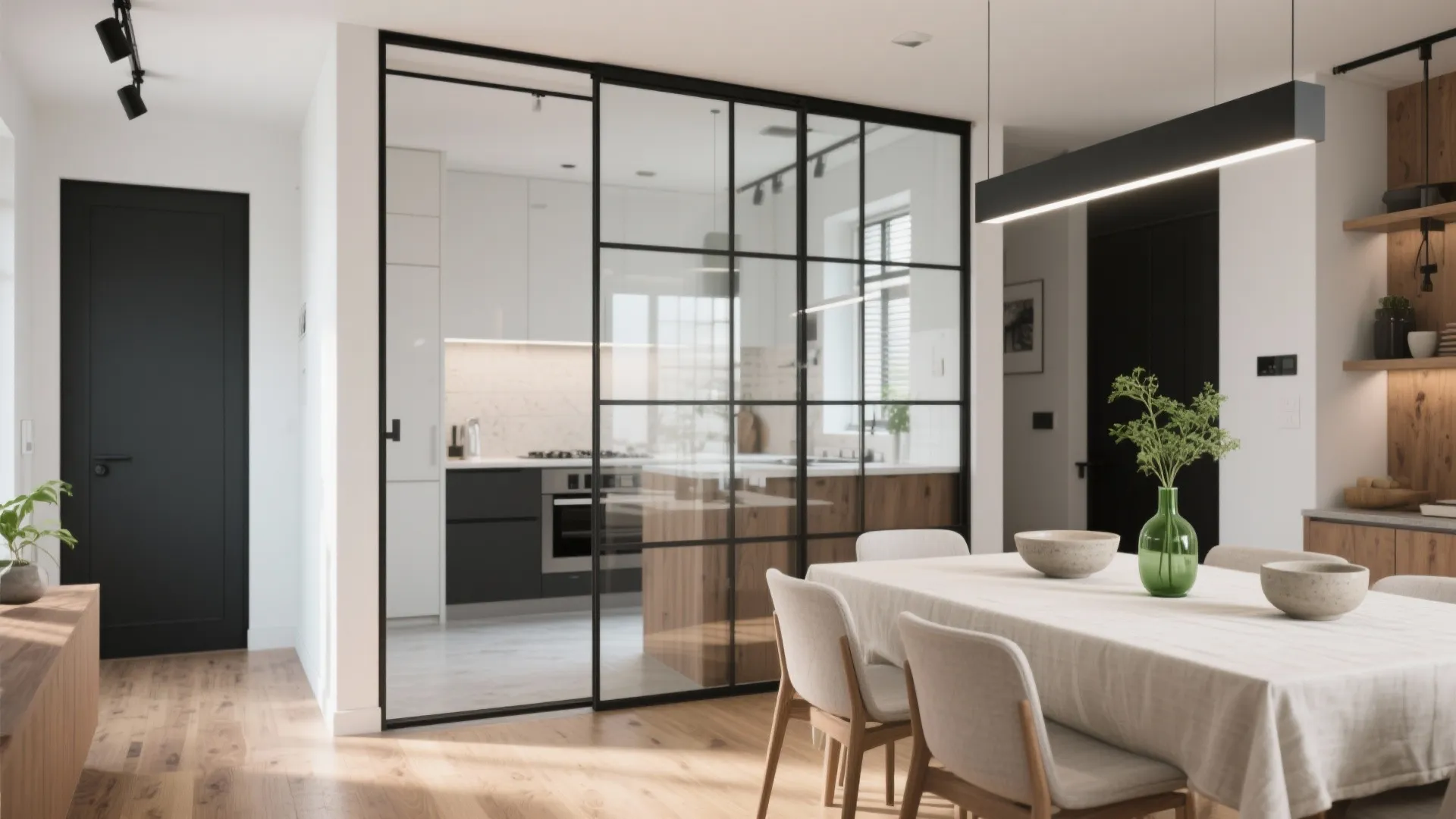 Transparent Glass Panels for Bright Zoning