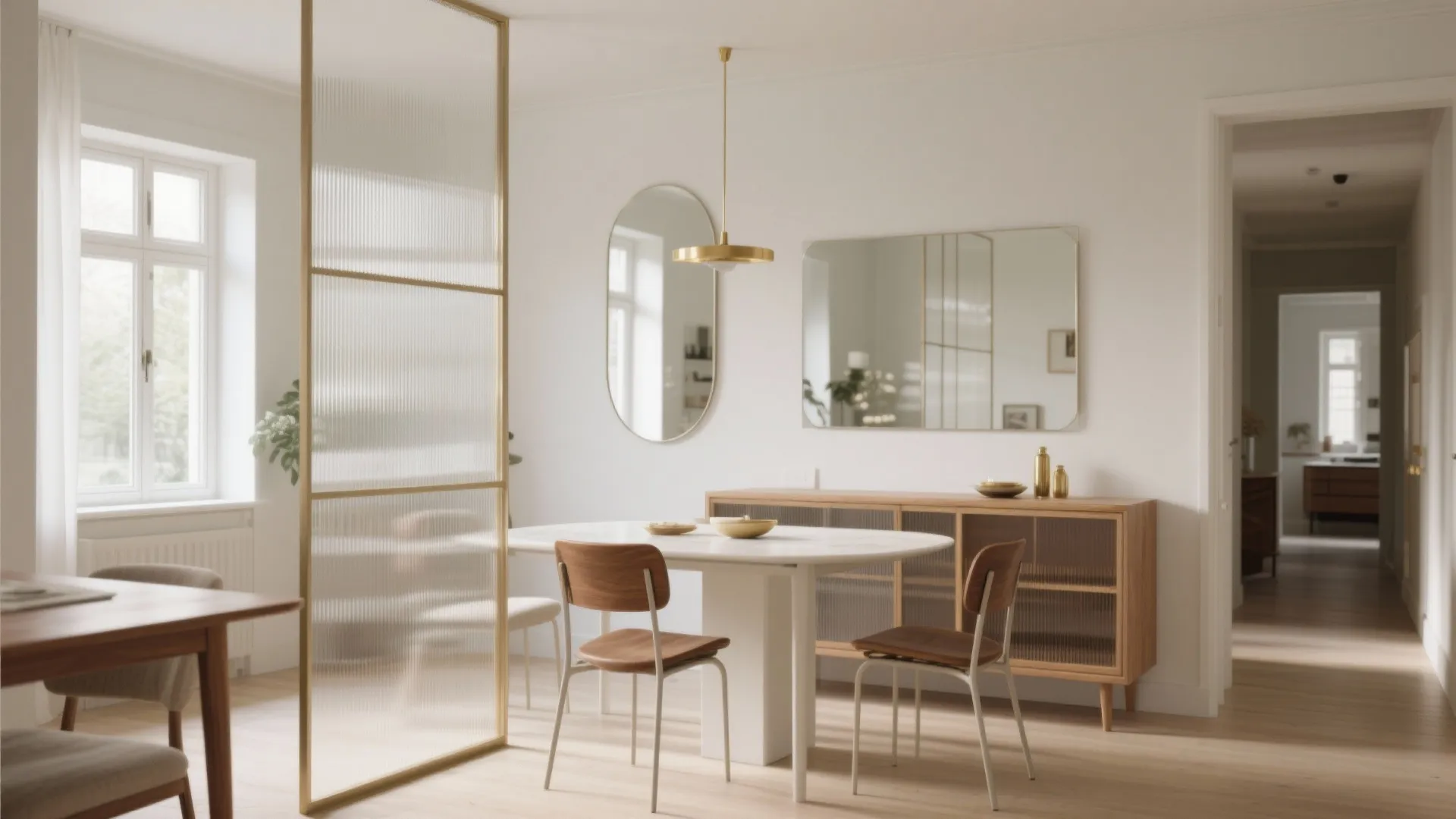 3) Visual Transparency: Glass, Mirrors, and Light-Leg Furniture