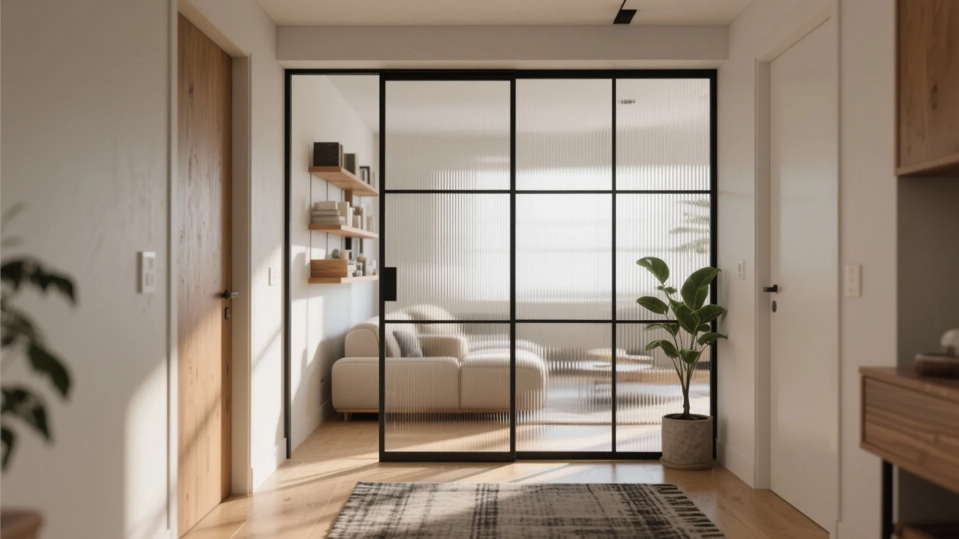 Glass Partitions for an Airy Hall