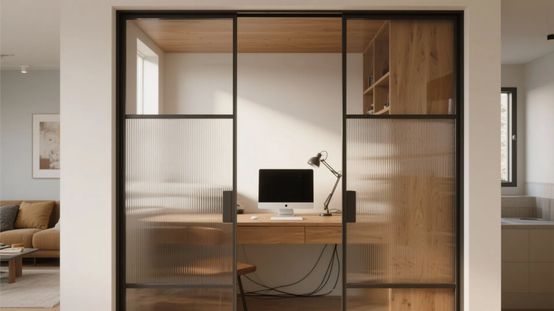 Glass Partition Nooks that Borrow Light