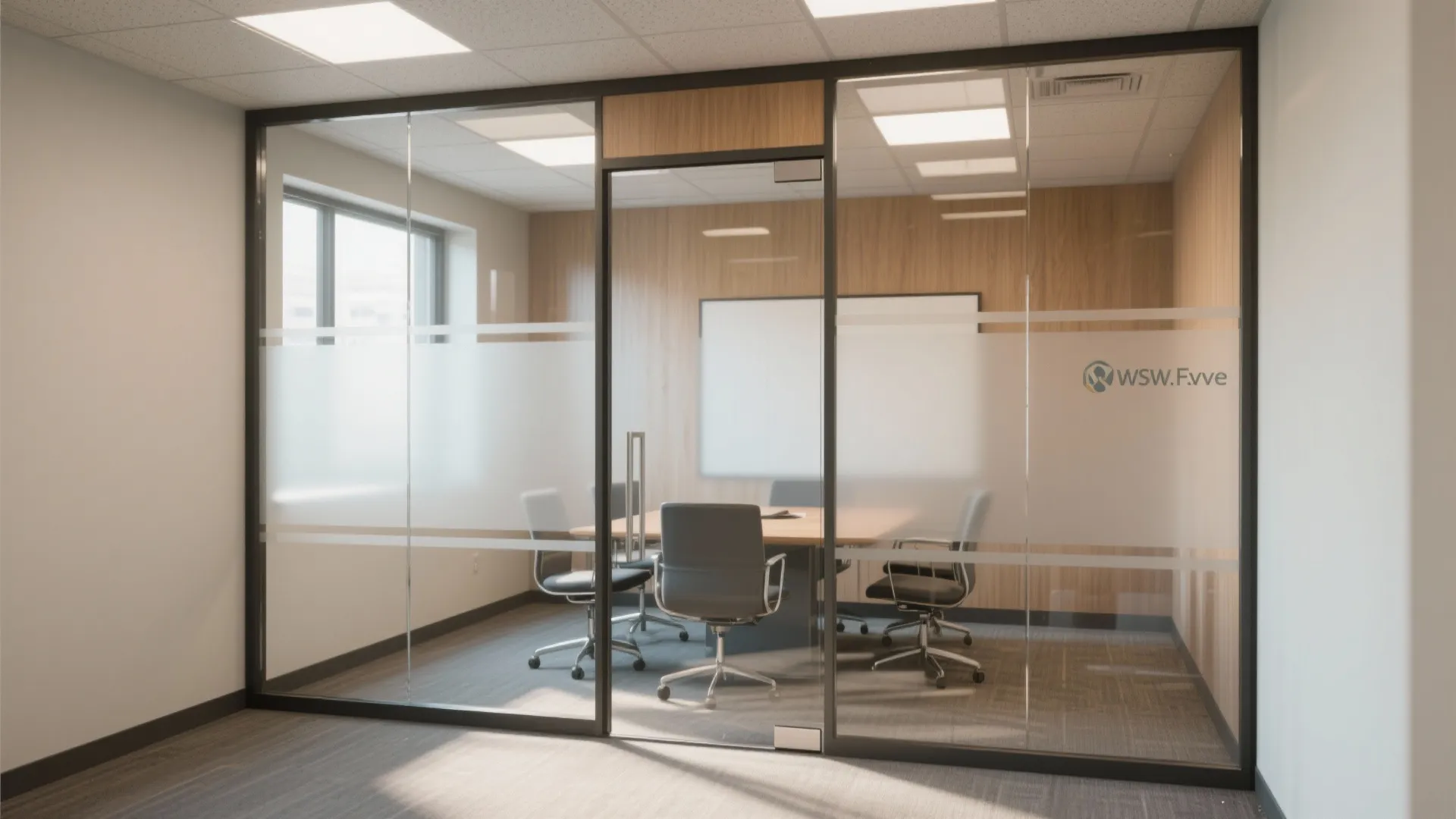 Glass Partition for Openness and Daylight