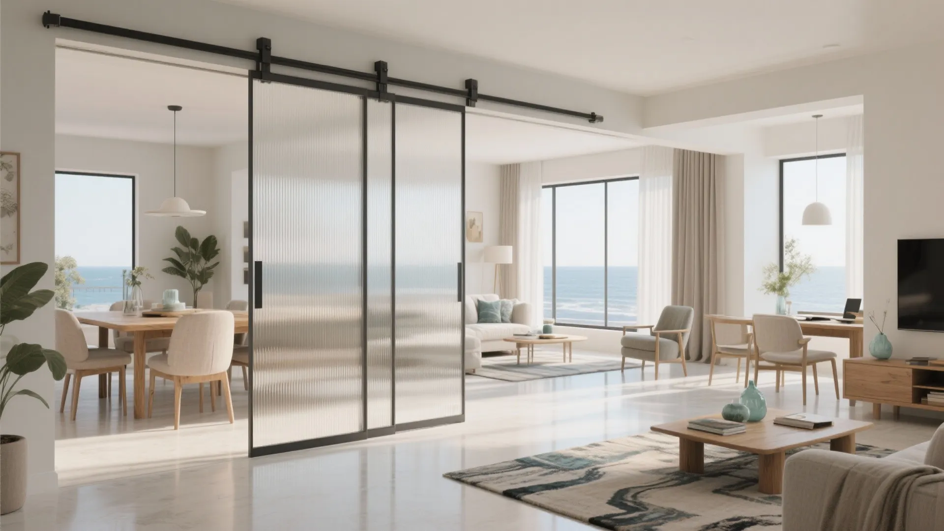 Sliding, folding, and glass partitions for openness without chaos