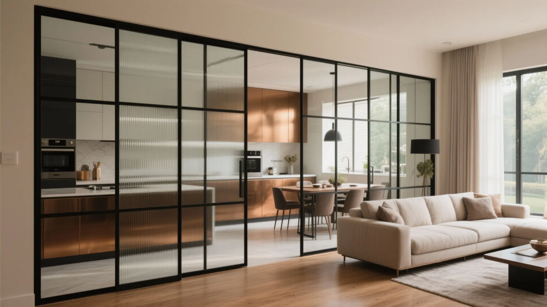 Glass Partitions for Airy Social Zones