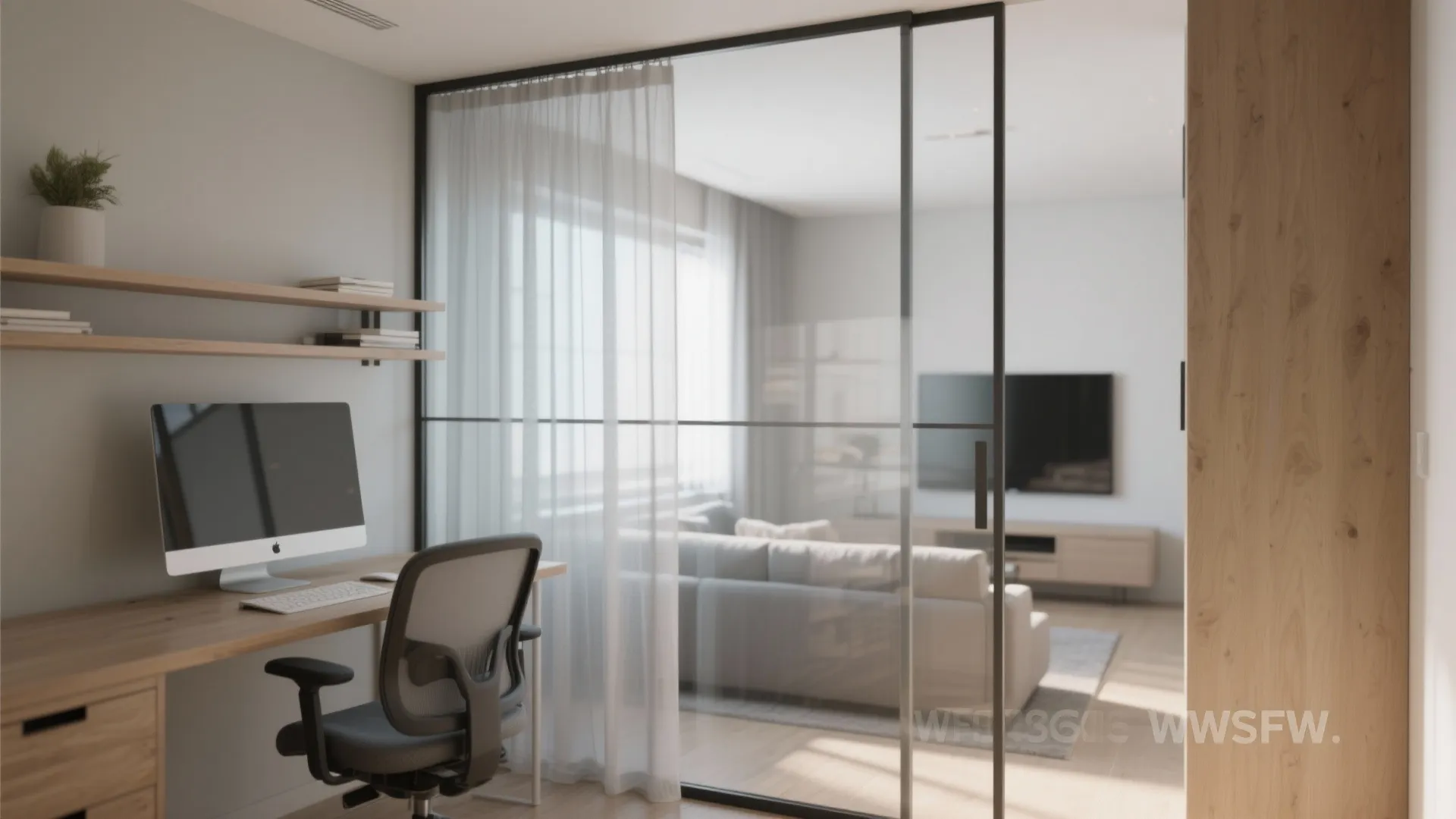 Transparent partitions to keep light moving