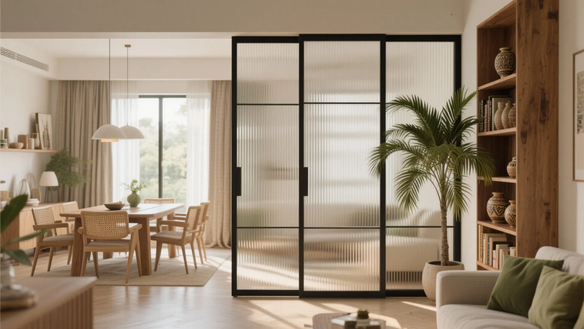 Light partitions instead of walls