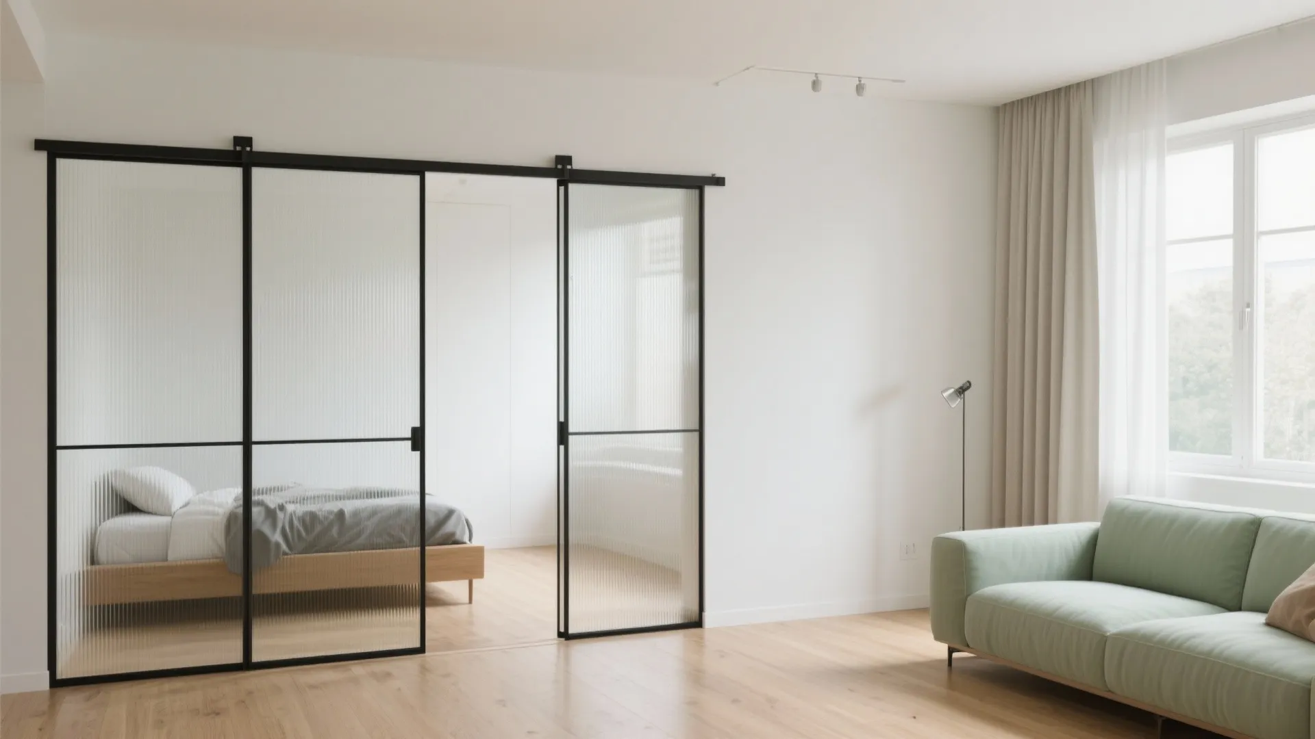 Sliding Glass Partitions for Daylight and Flexibility