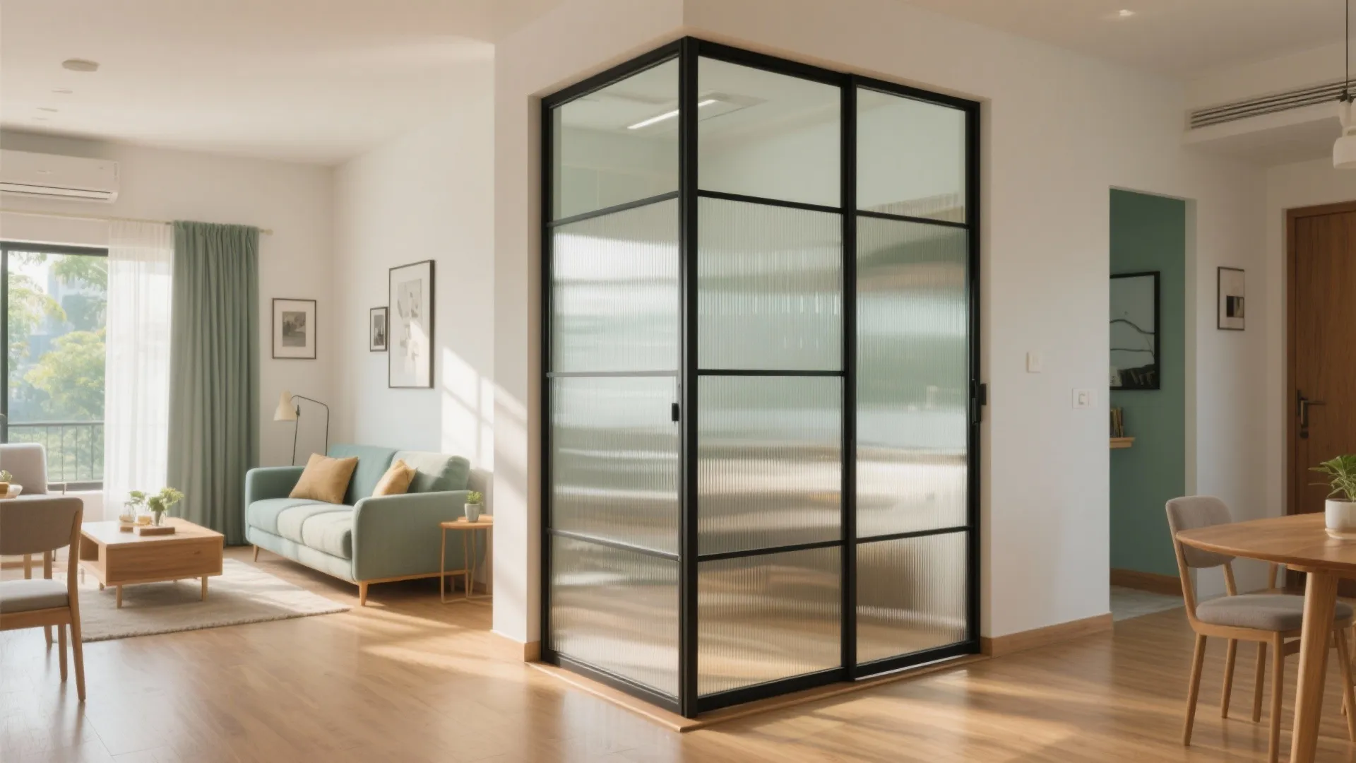 Glass Partitions for Open, Airy Flow