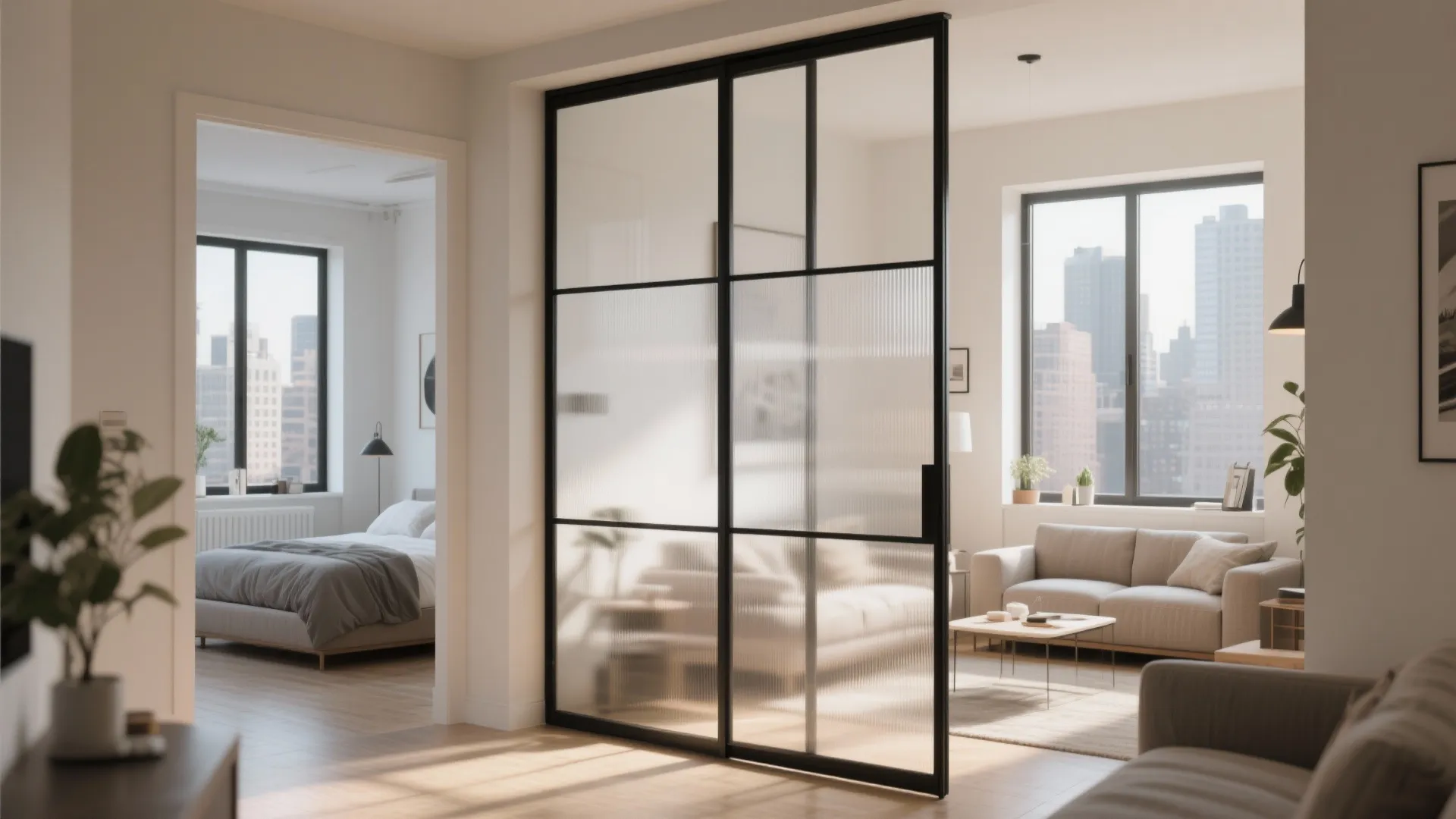 Minimalist Glass Partitions