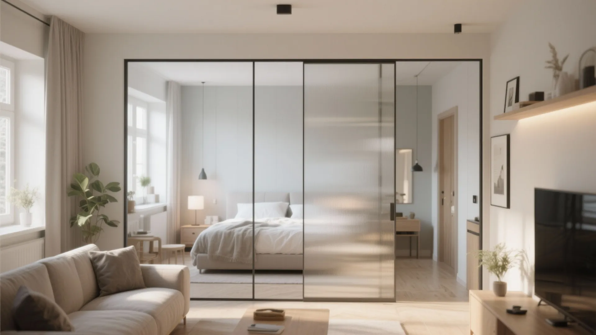 Glass Partitions for Light Flow