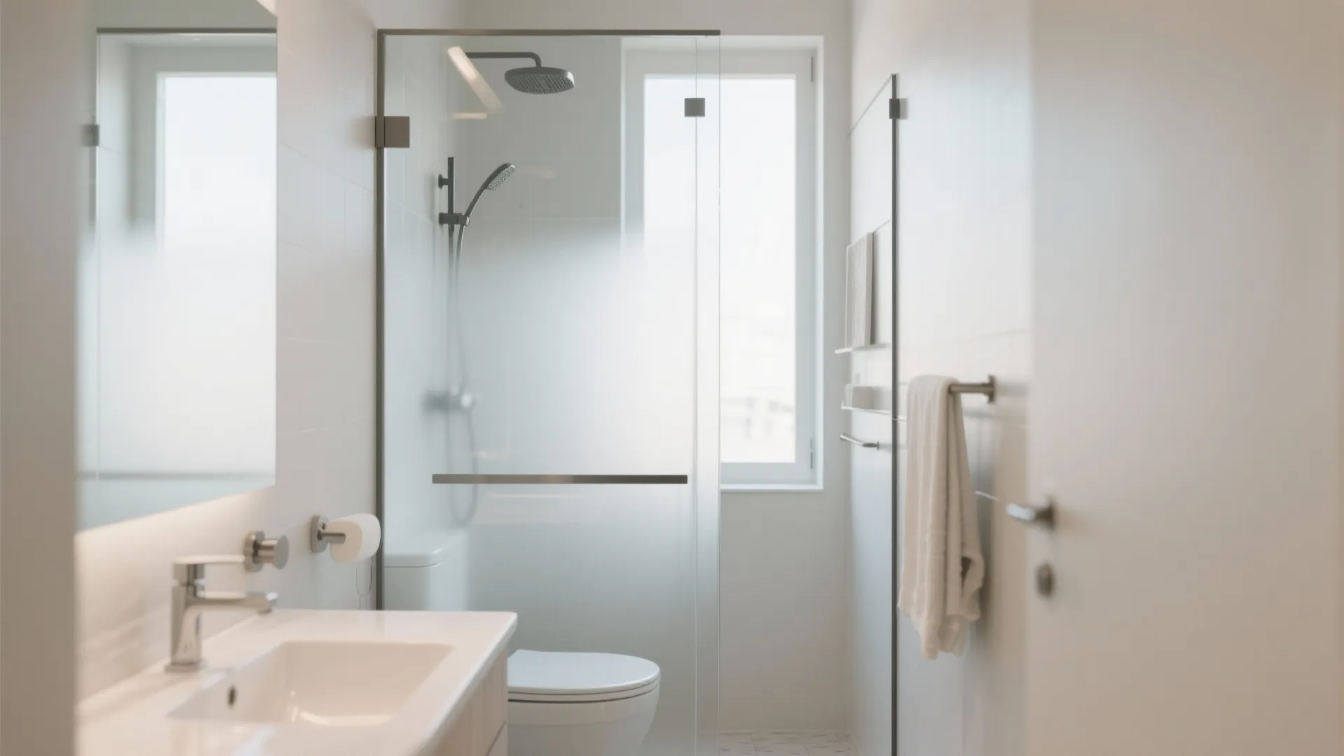 Glass Partition for a Spacious Feel