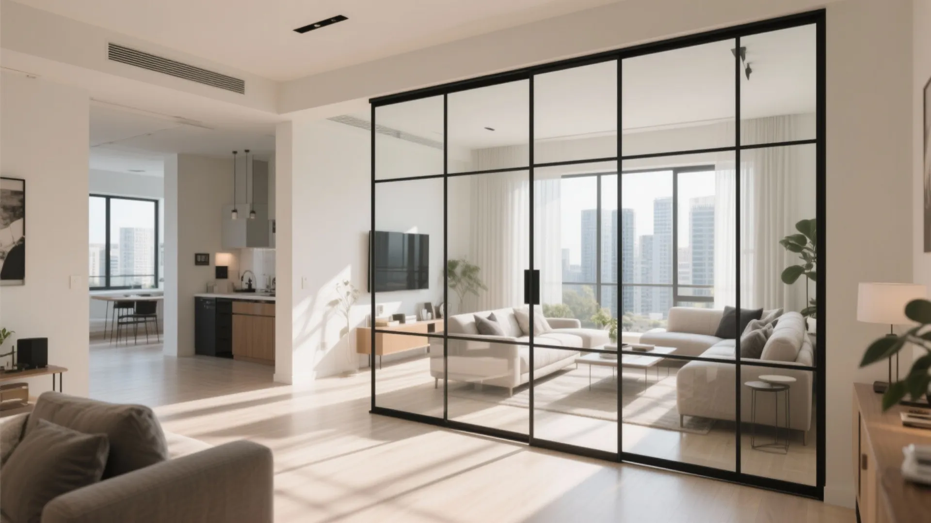 Glass Partitions for Light Flow