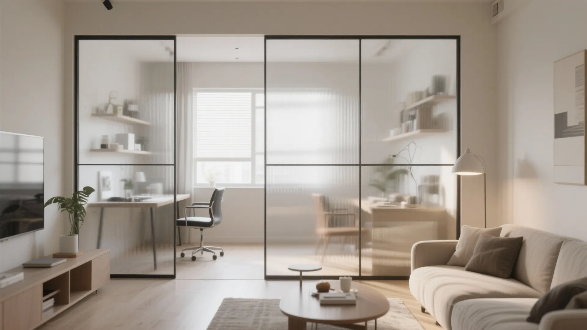 Glass Partition for Light Flow